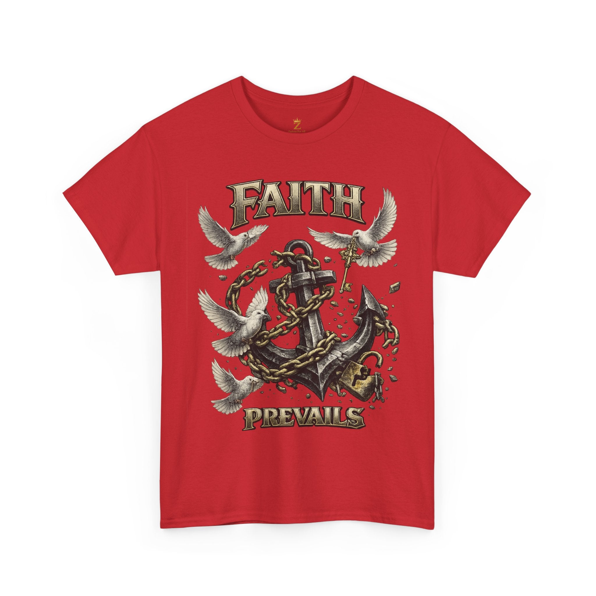 Adult Faith Prevails T‑Shirt (Black Anchor) Printify