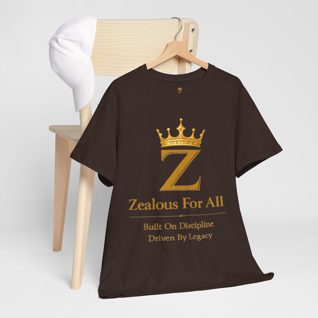 Unisex Zealous For All T-Shirt (Gold Logo (with Back logo) T-shirt) Printify