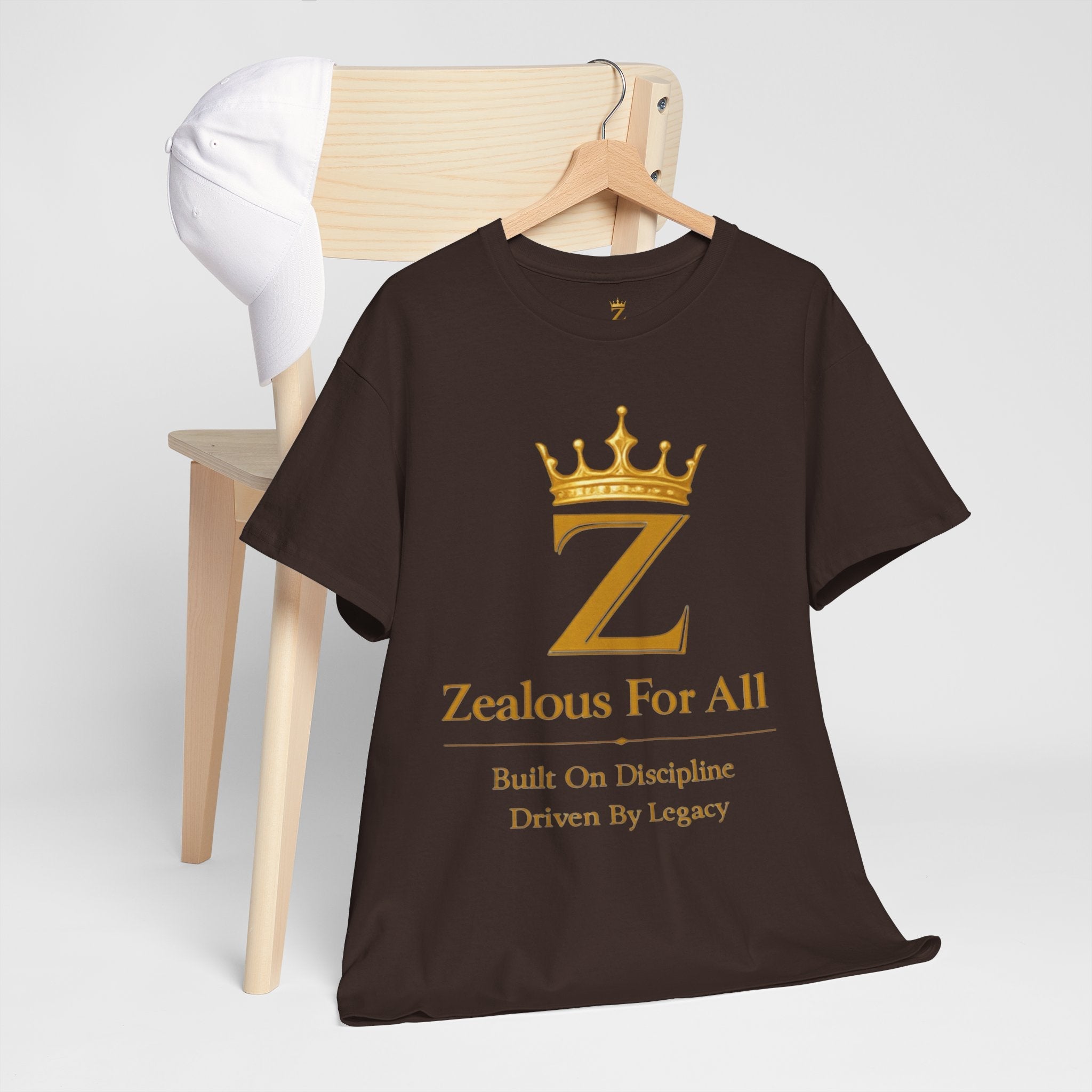Unisex Zealous For All T-Shirt (Gold Logo (with Back logo) T-shirt) Printify