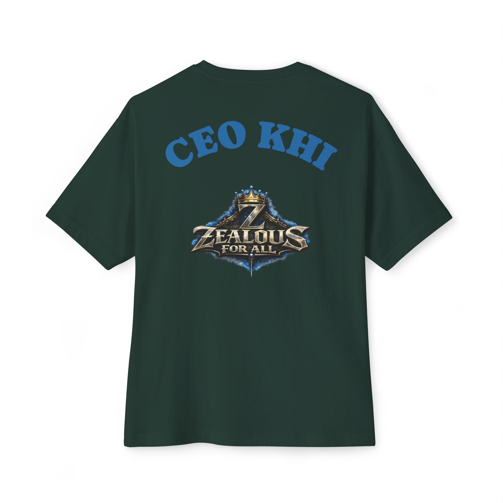 CEO KHI EDITION *Oversized* Discipline Over Emotions Graphic T-Shirt (Blue Heart) Printify
