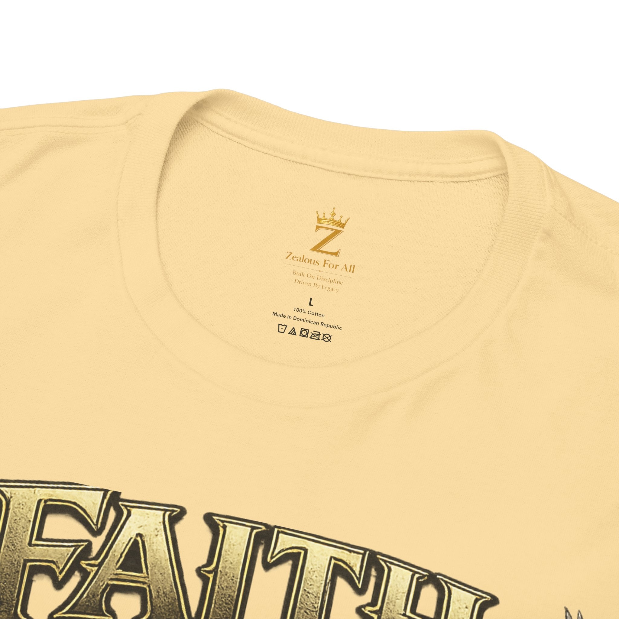 Adult Faith Prevails Anchor T-Shirt (Gold Anchor) Printify