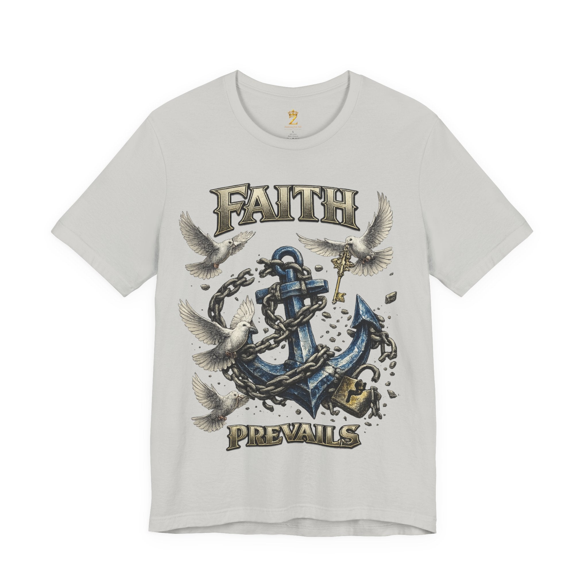 Faith Prevails T‑Shirt (Blue Anchor) Printify