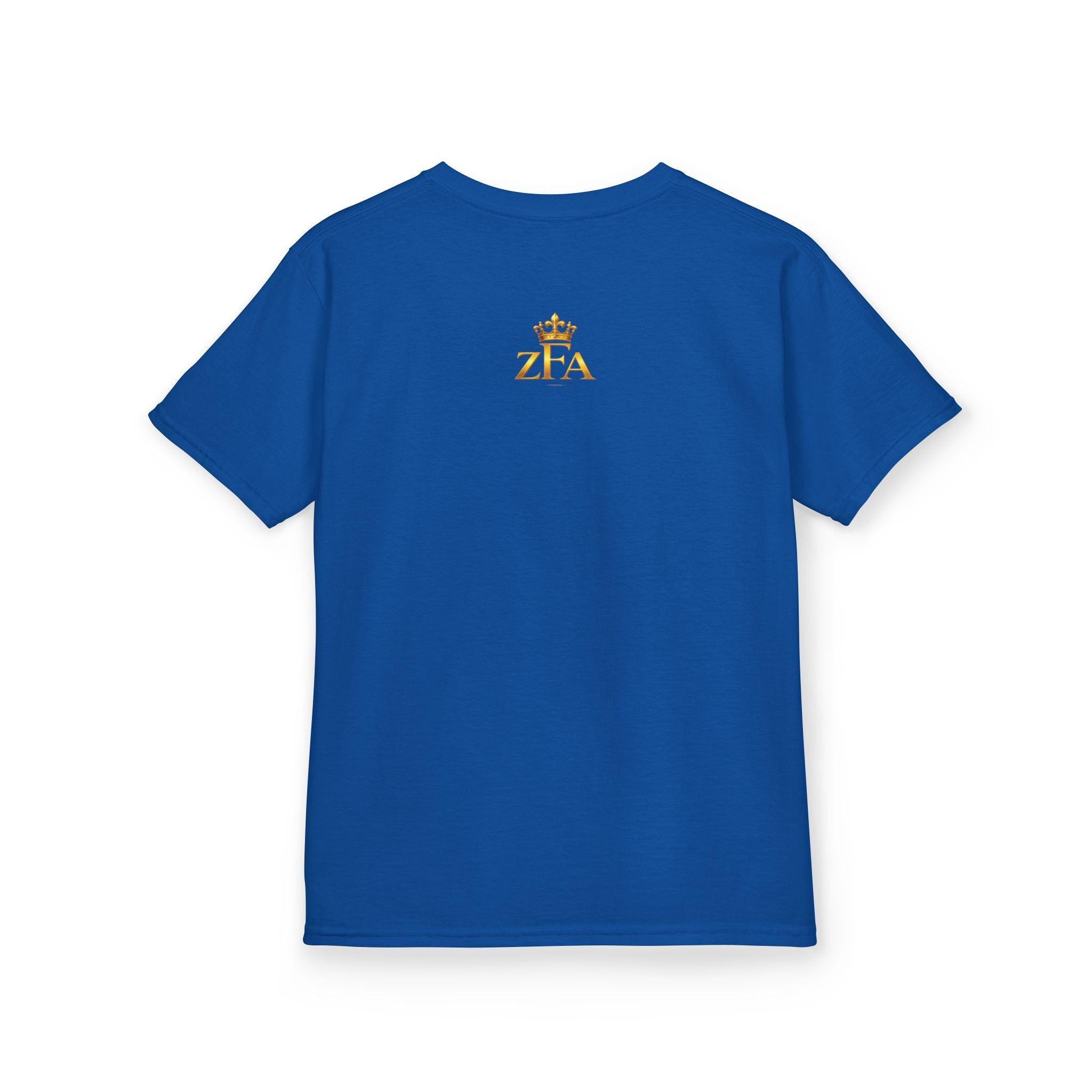 First Kids Zealous For All T-Shirt Drop 01 — Gold Logo Kids Tee Printify