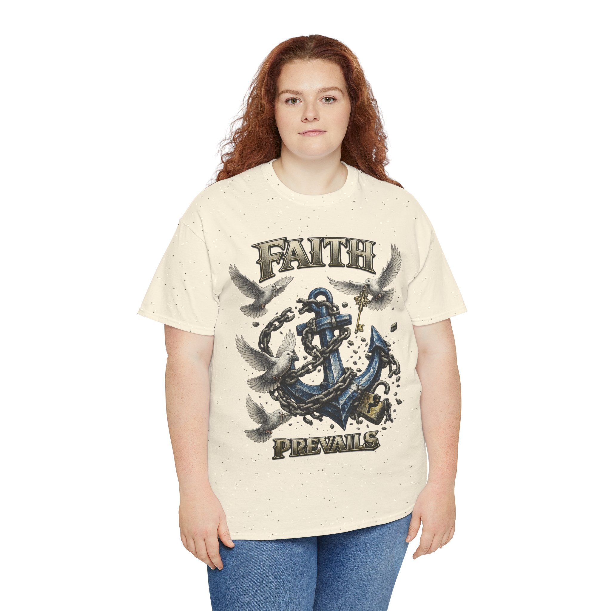 Adult Faith Prevails T‑Shirt (Blue Anchor) Printify