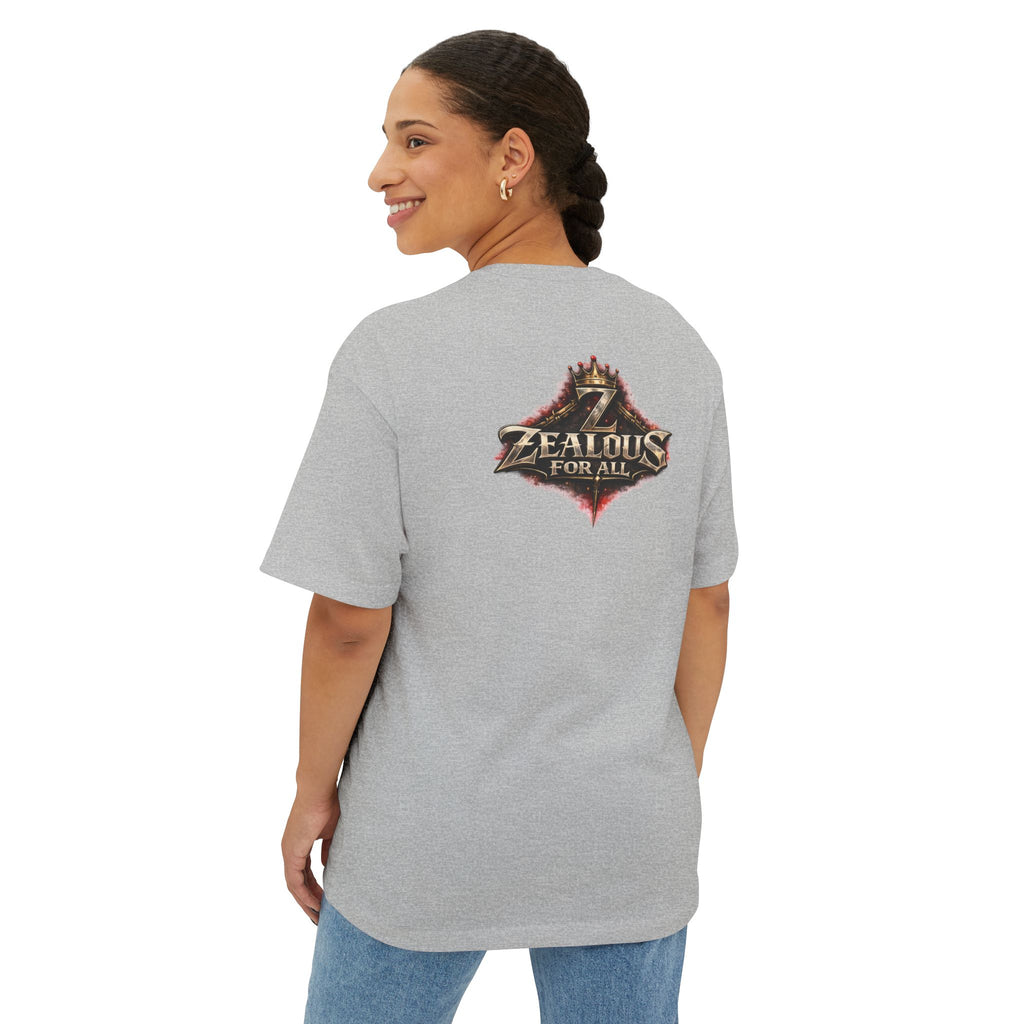 Adult *Oversized* Discipline Over Emotions Graphic Tee (Red Heart) - Zealous For All