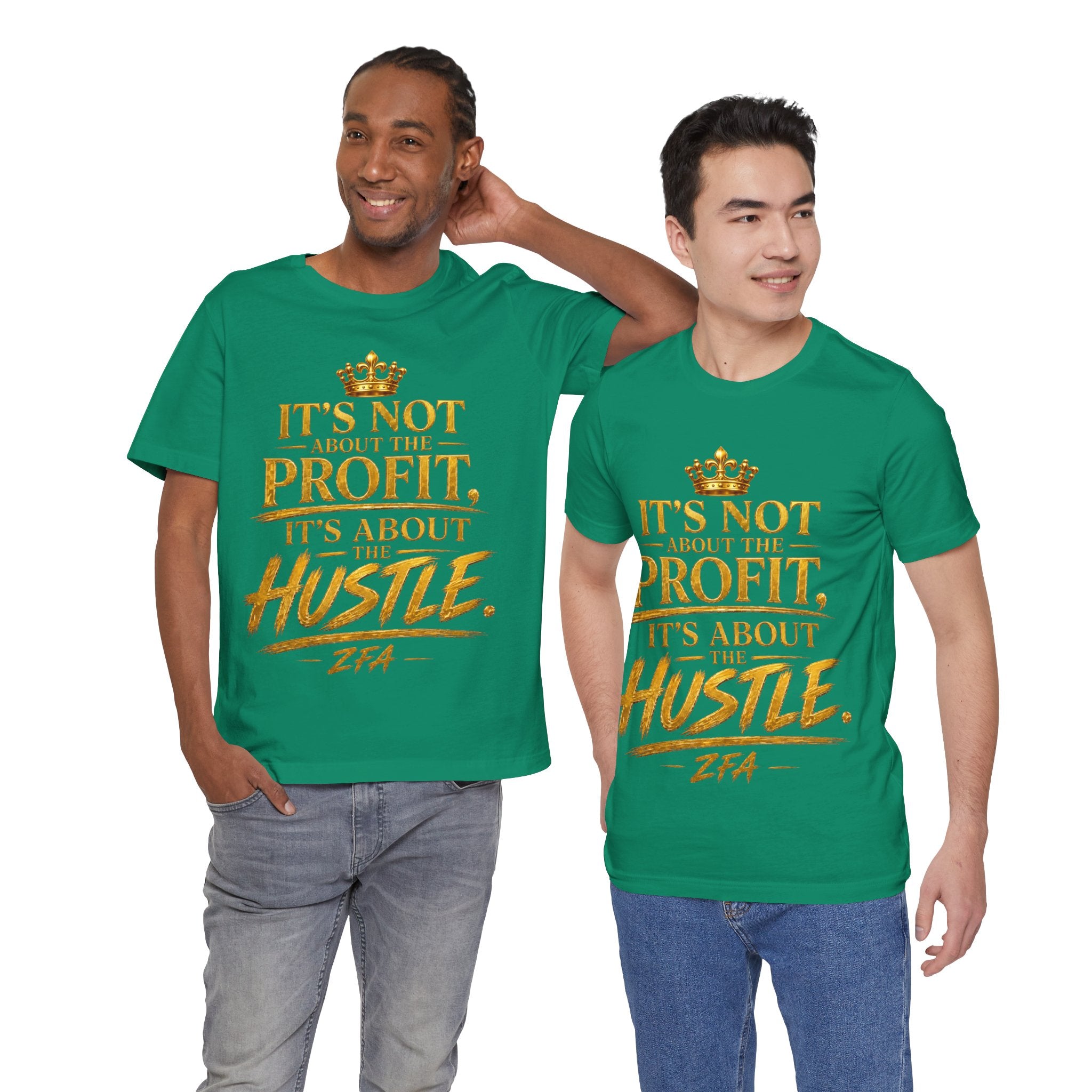 "It's Not About the Profit, It's About the Hustle" Motivational T‑Shirt