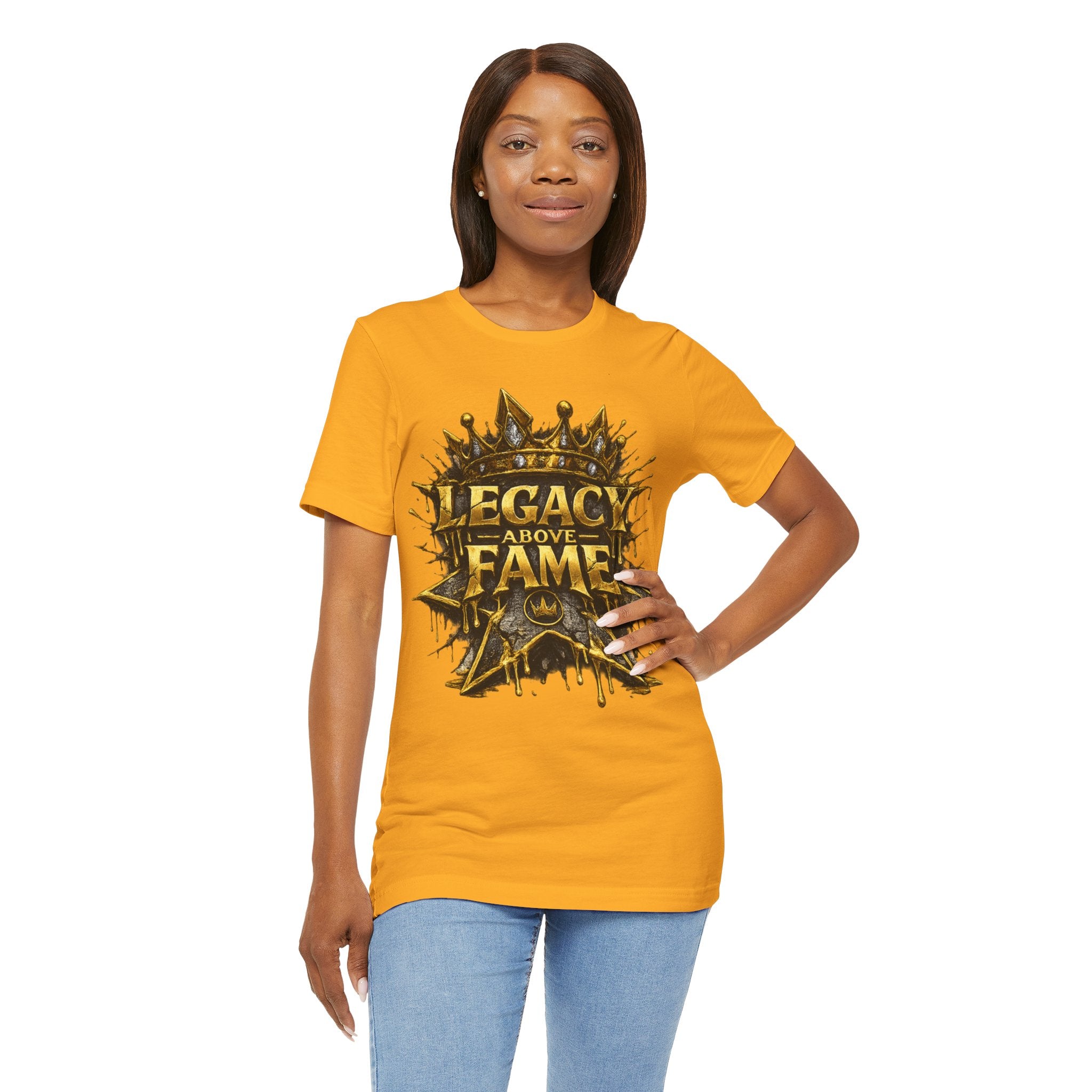 COMING SOON... Legacy Above Fame Graphic Tee (Gold Crown) Printify