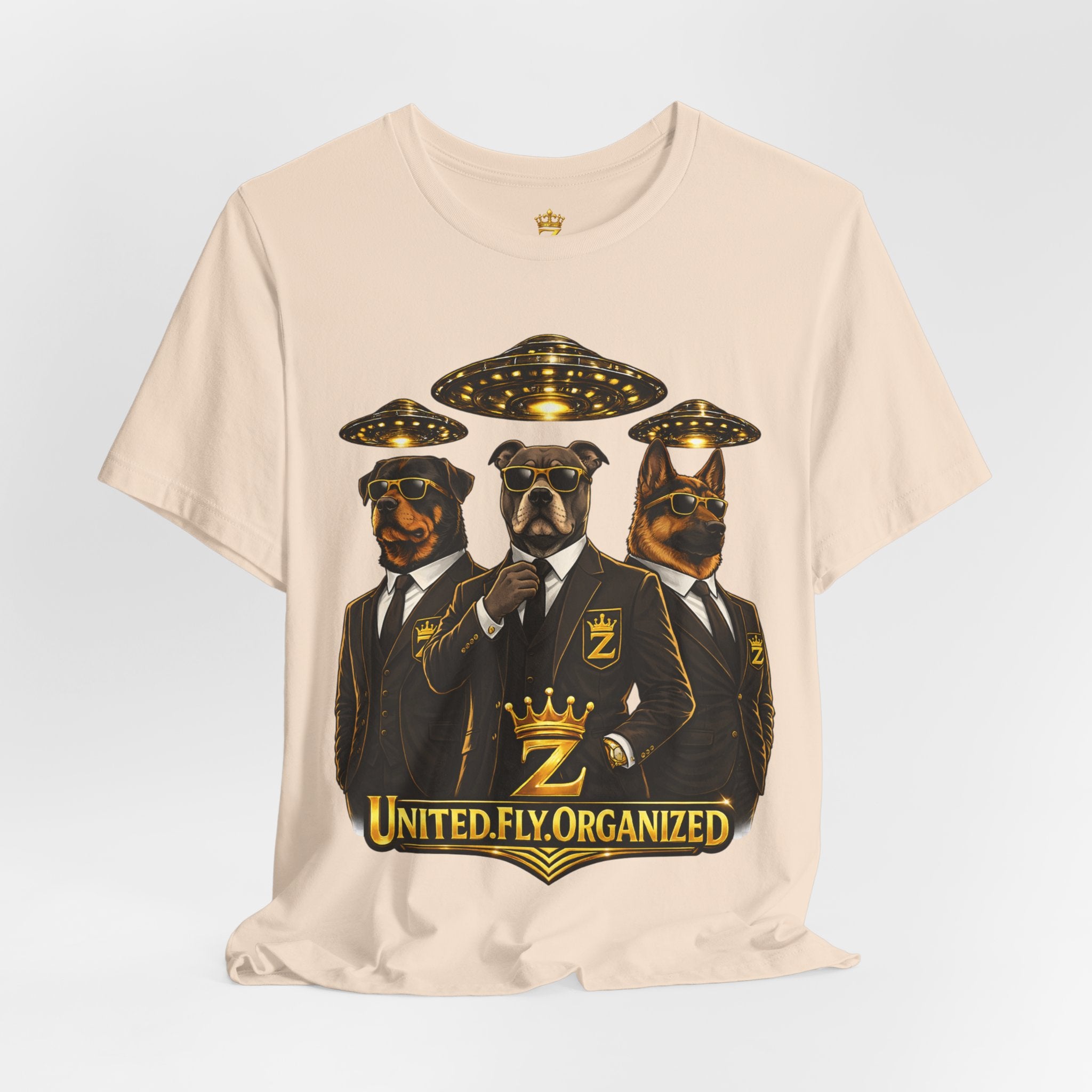 COMING SOON... United. Fly. Organized. Graphic Tee (Gold) Printify