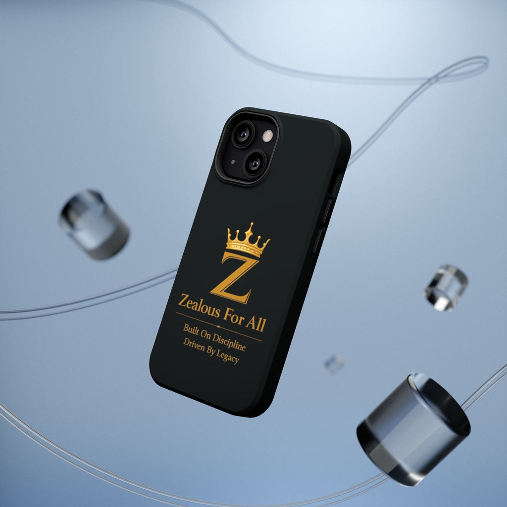 Phone Case — "Zealous For All" Gold Crown Impact-Resistant Case Printify