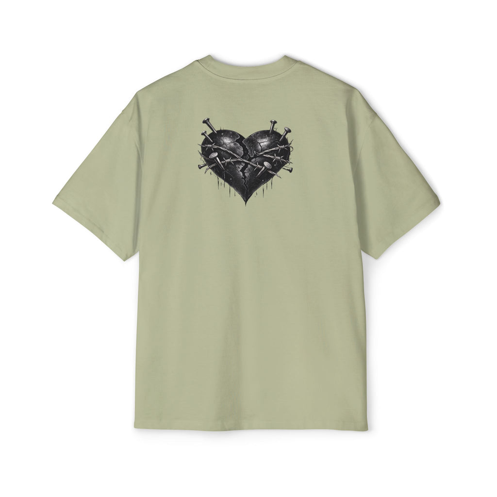 Oversized Discipline Over Emotions Graphic Tee (Black Heart) Printify