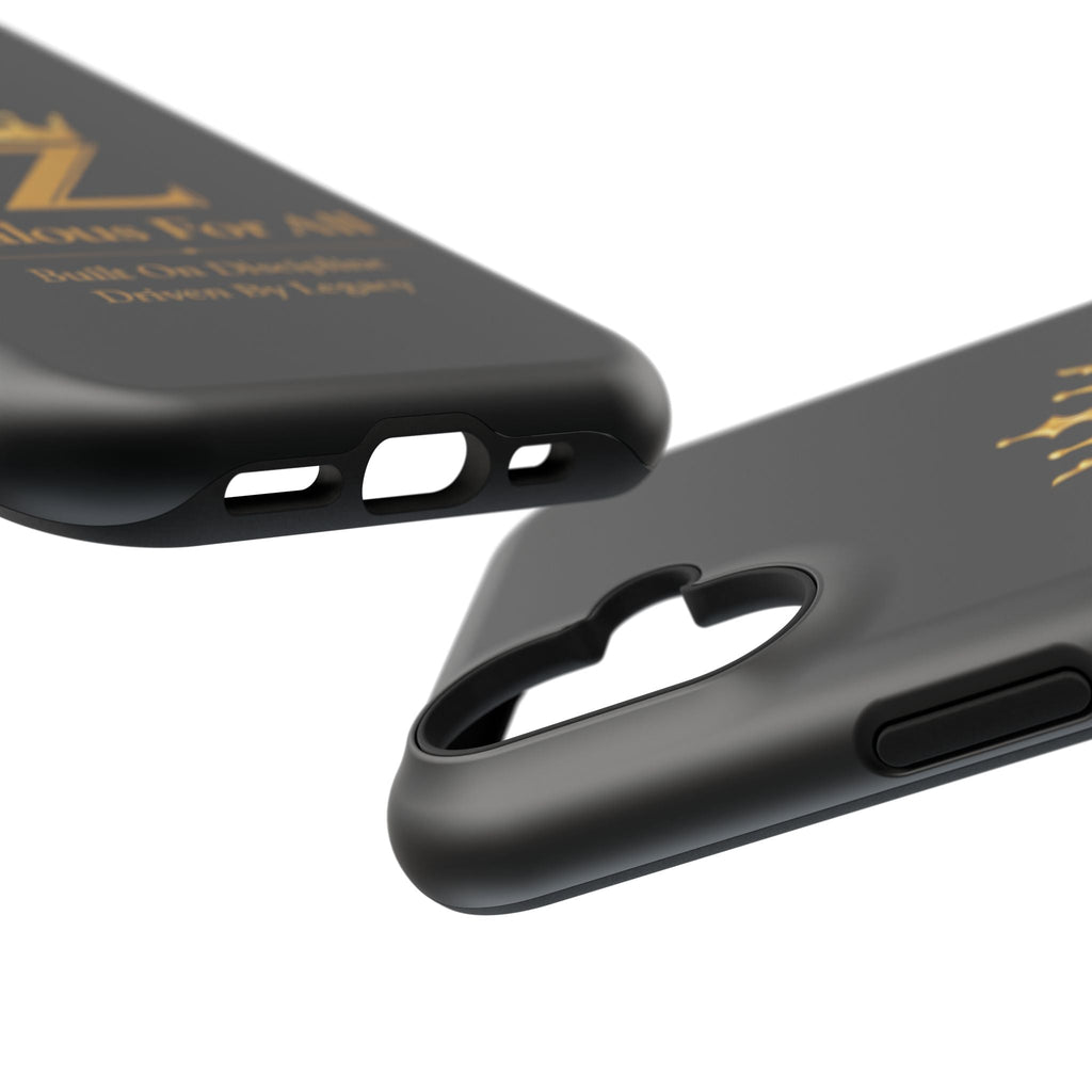 Phone Case — "Zealous For All" Gold Crown Impact-Resistant Case Printify