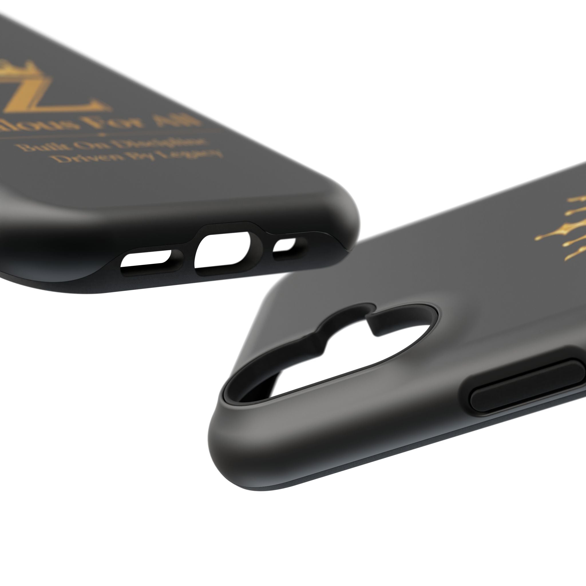Phone Case — "Zealous For All" Gold Crown Impact-Resistant Case Printify