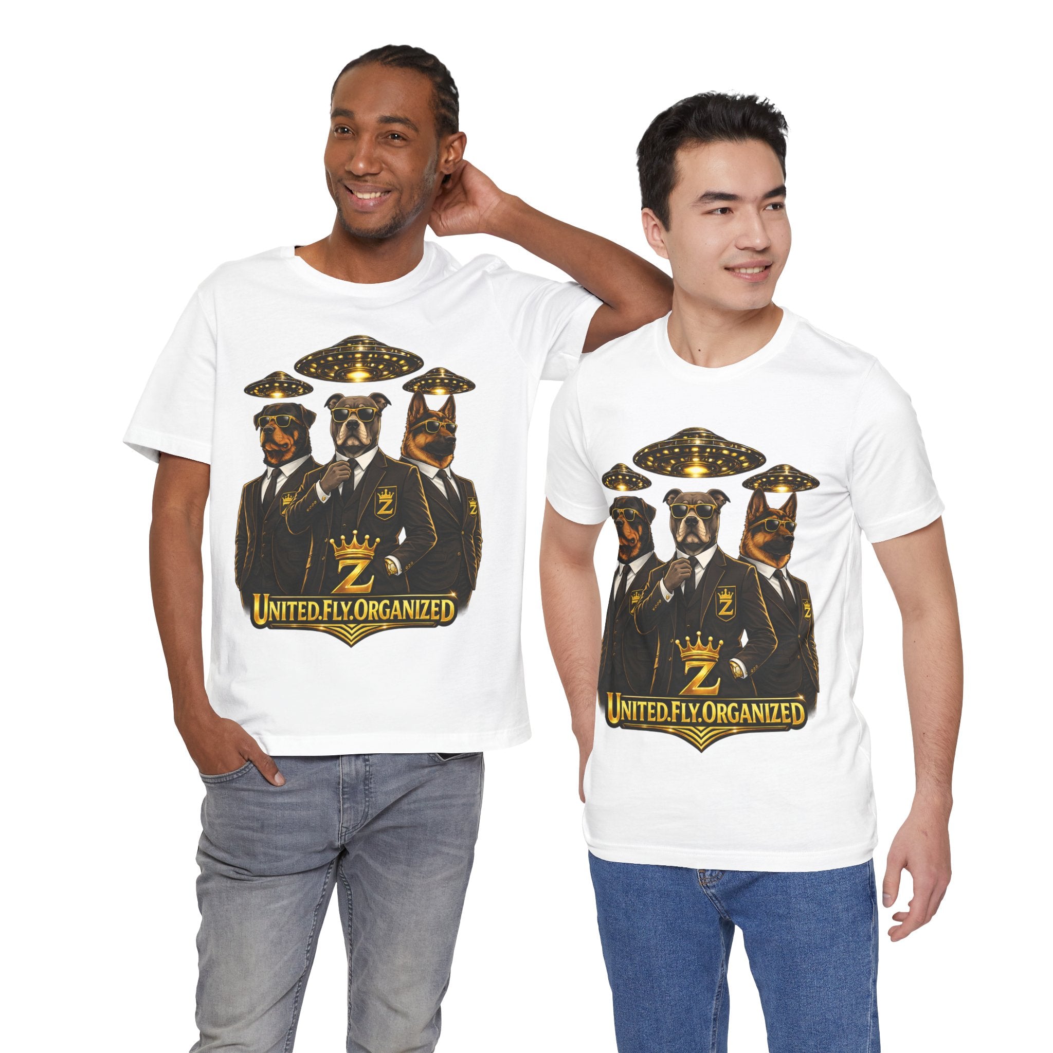COMING SOON... United. Fly. Organized. Graphic Tee (Gold) Printify