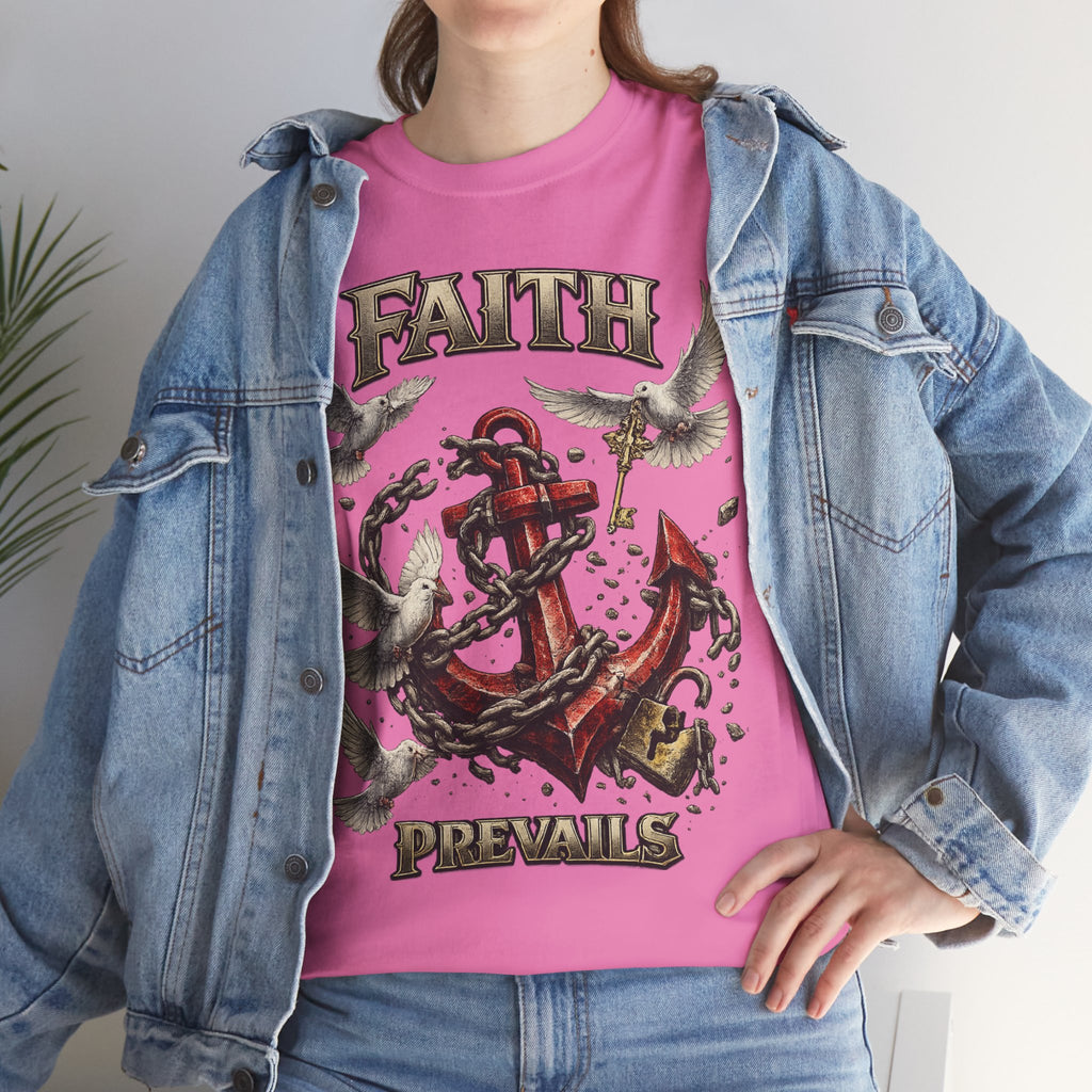 Adult Faith Prevails T‑Shirt (Red Anchor) Printify