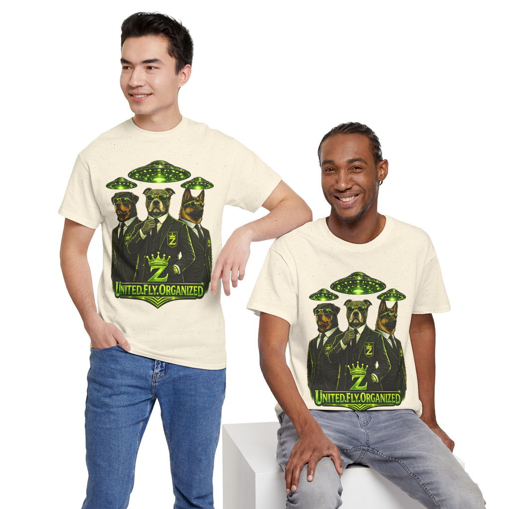 Adult "United. Fly. Organized." Graphic Tee (Lime Green) Printify