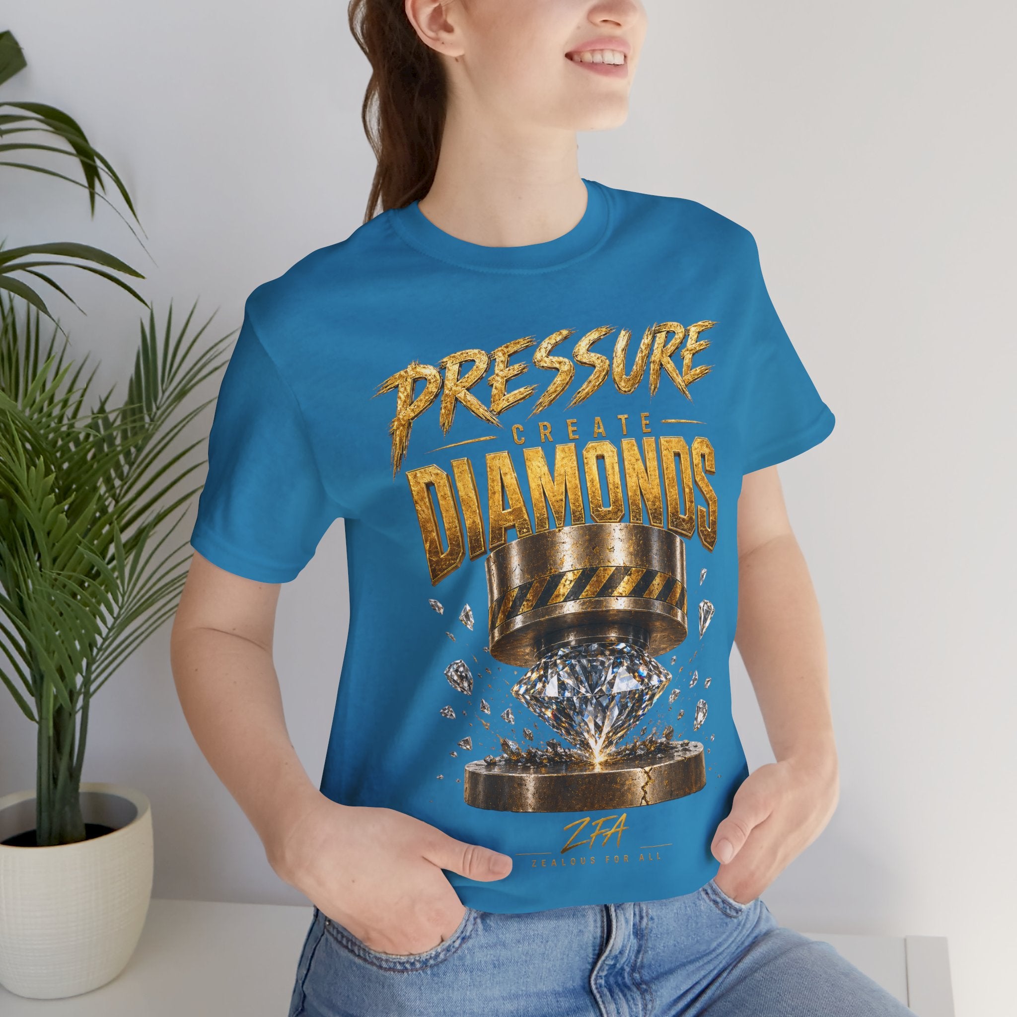Pressure Create Diamonds T-Shirt — Motivational Graphic Tee