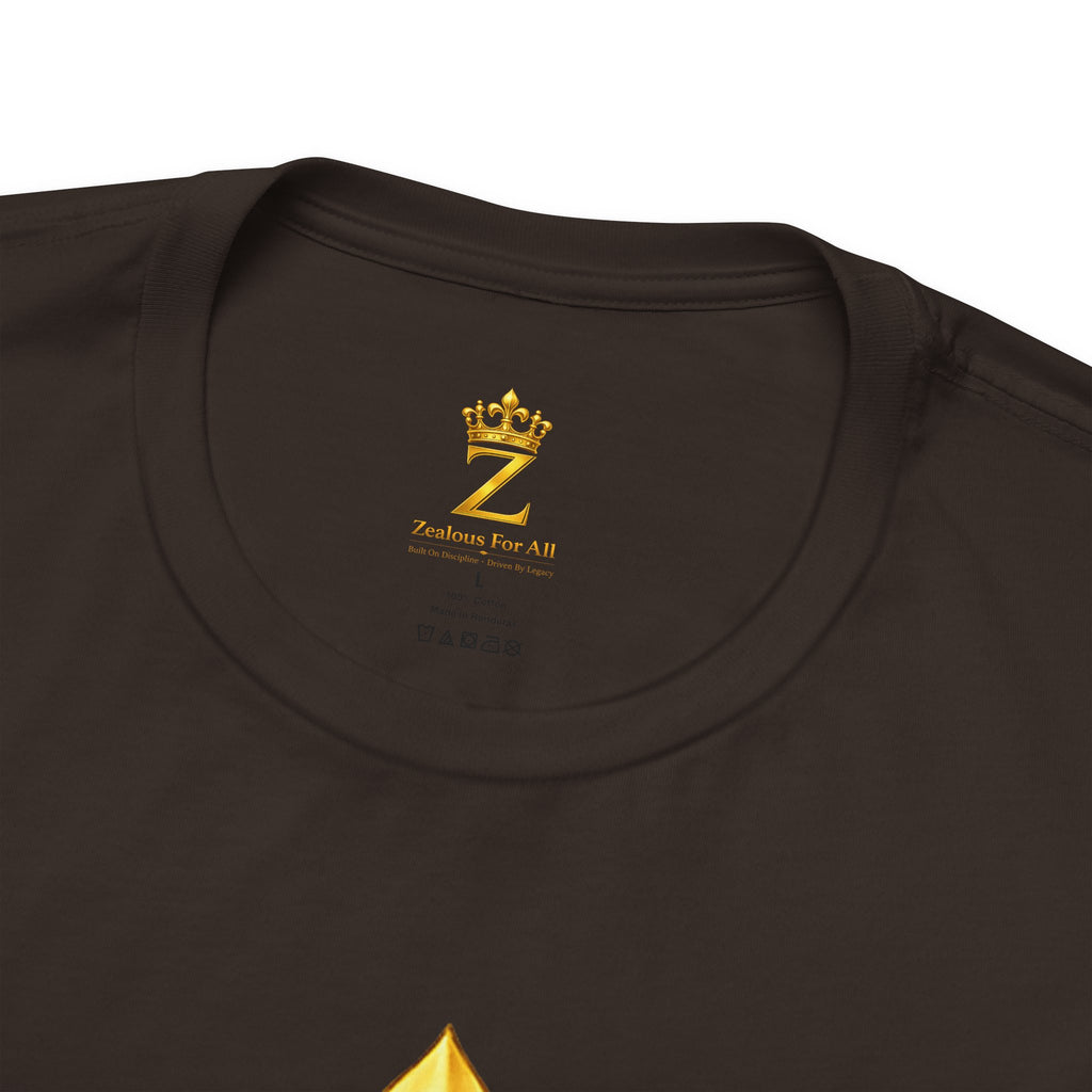 Unisex Zealous For All T-Shirt (Gold Logo) Printify
