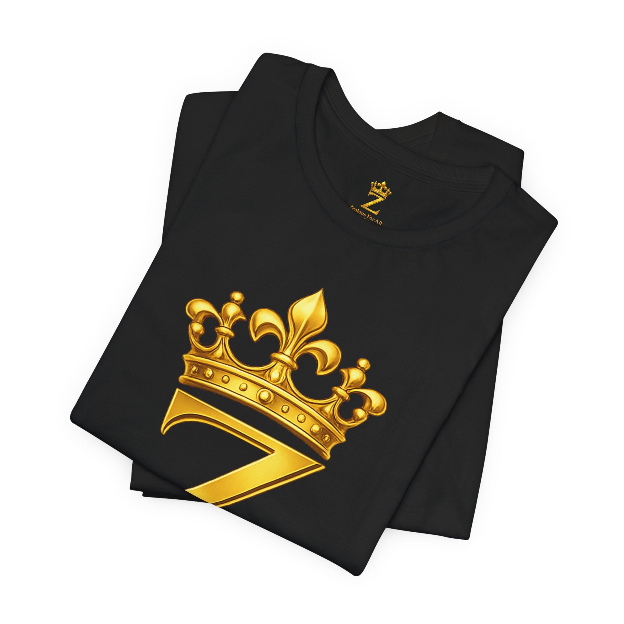 Unisex Zealous For All T-Shirt (Gold Logo) Printify