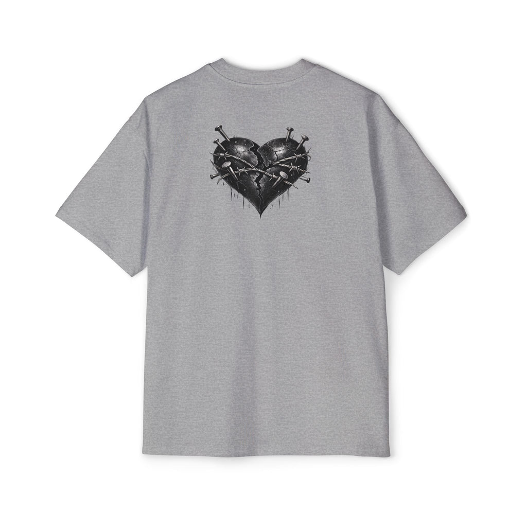 Oversized Discipline Over Emotions Graphic Tee (Black Heart) Printify