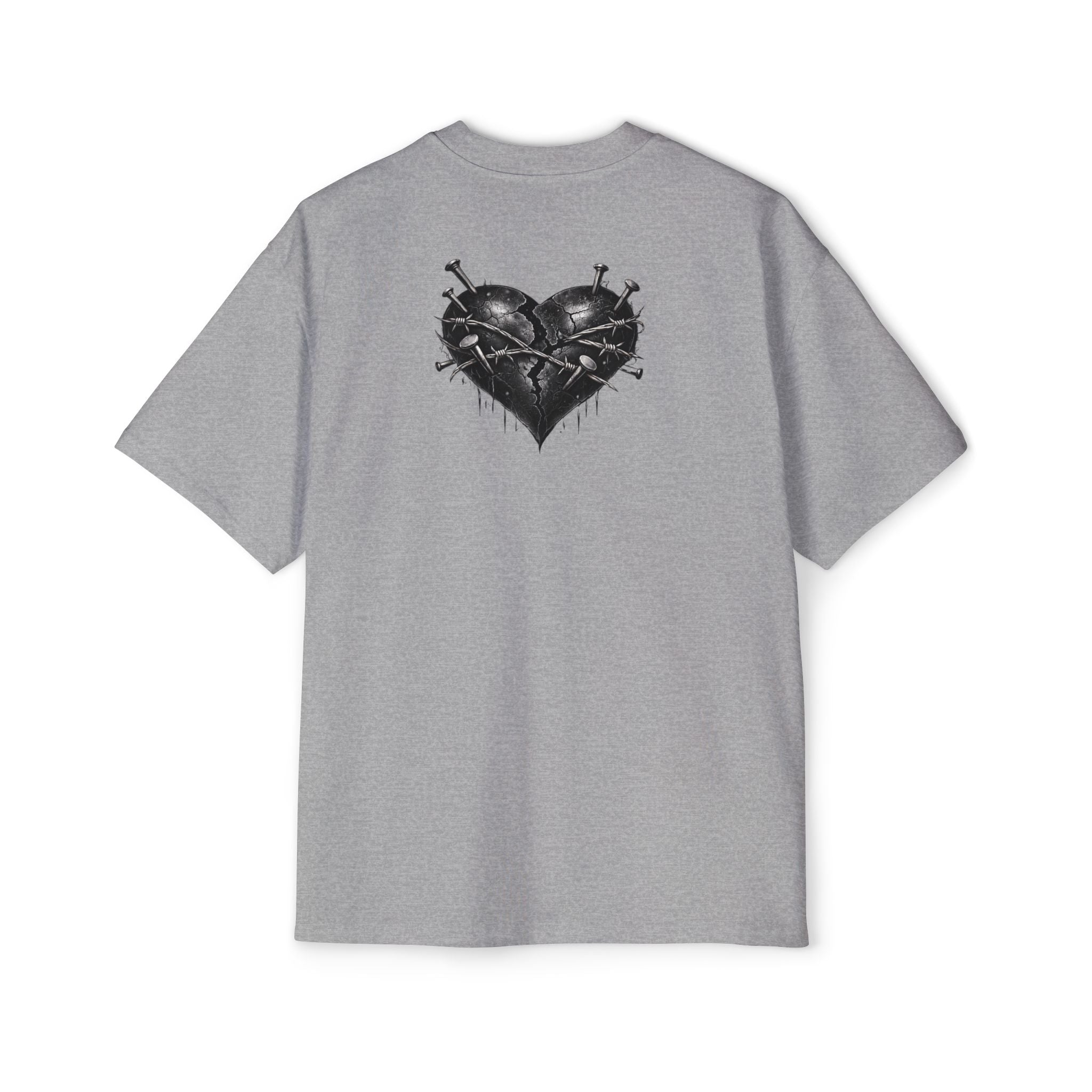 Oversized Discipline Over Emotions Graphic Tee (Black Heart) Printify