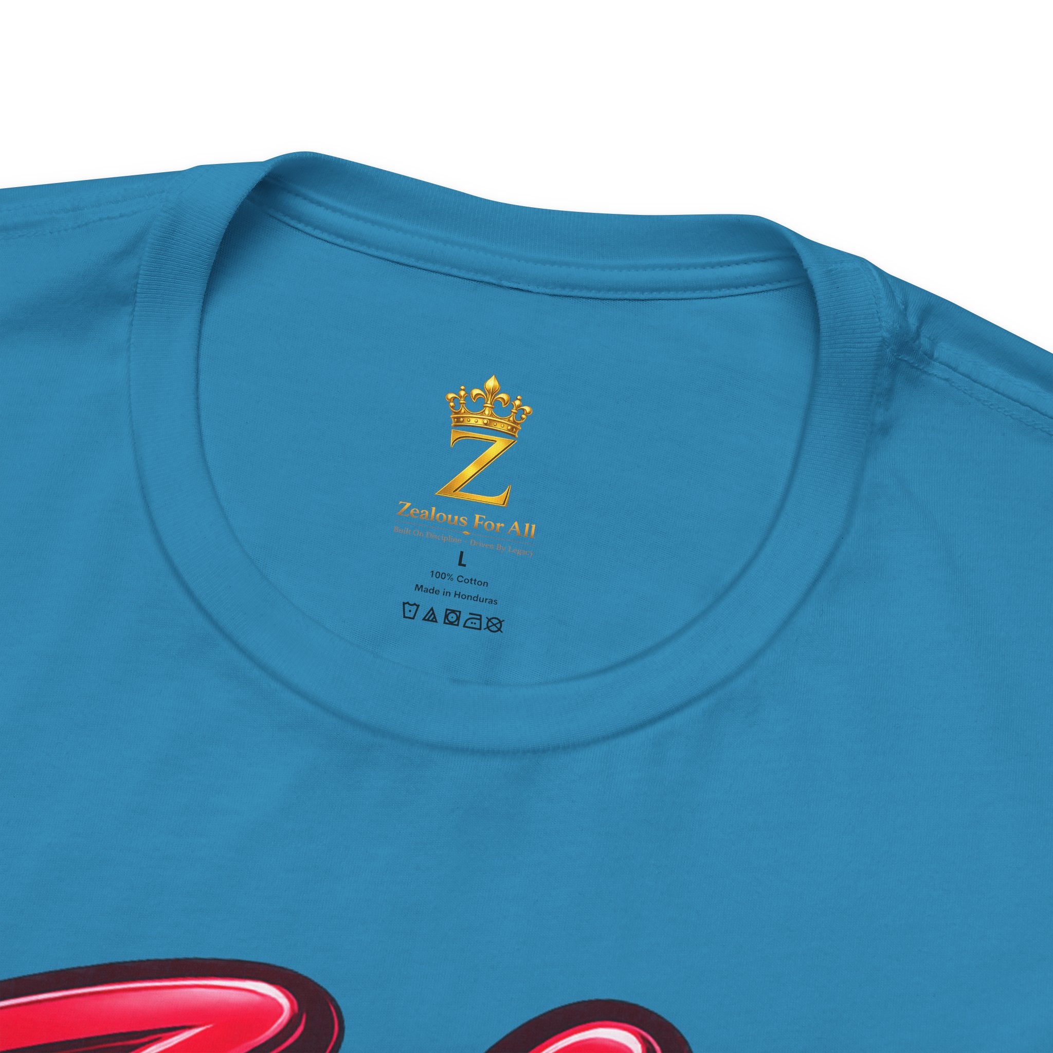 Zealous For All Graphic T-Shirt (Red Logo) Printify