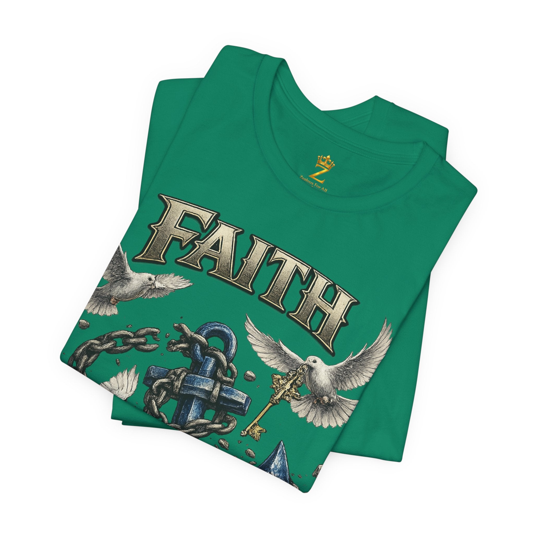 Faith Prevails T‑Shirt (Blue Anchor) Printify
