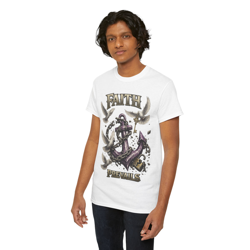 Adult Faith Prevails T‑Shirt (Purple Anchor) Printify