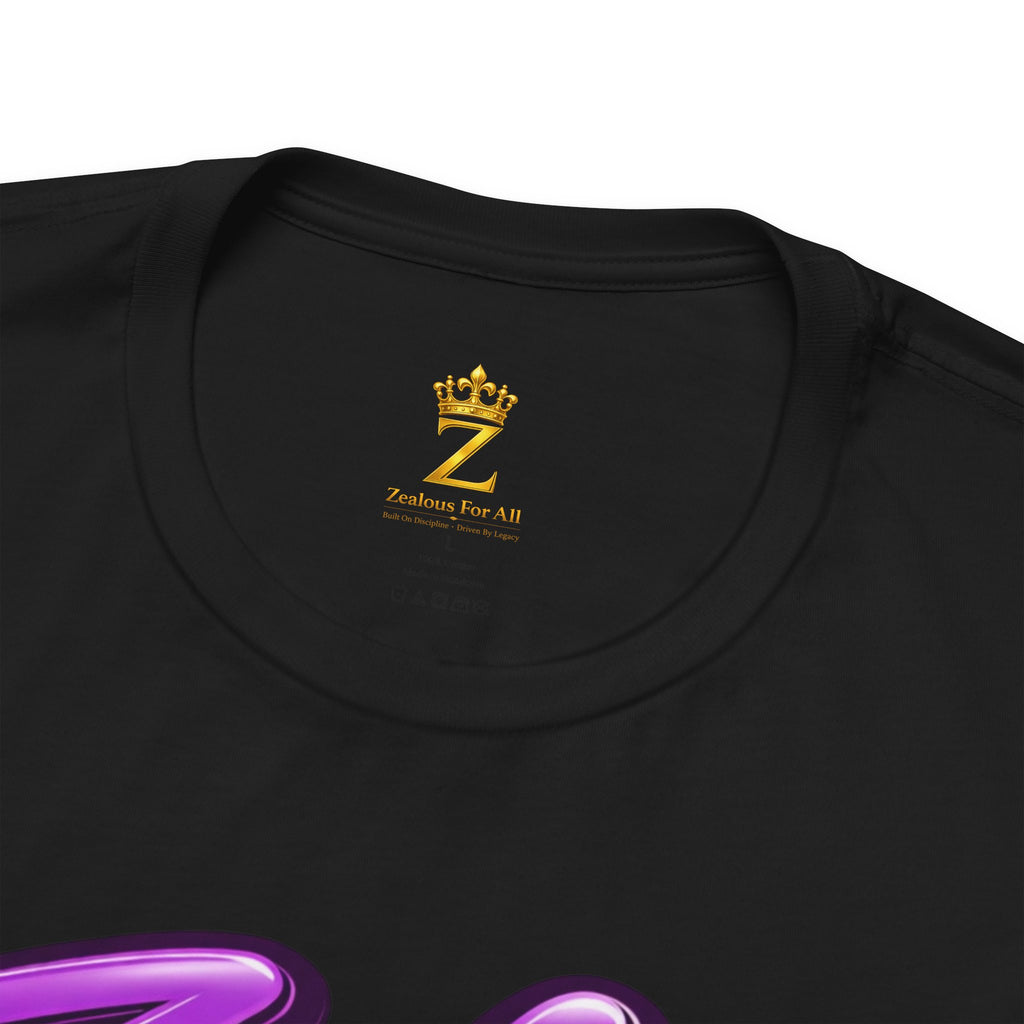 Zealous For All Graphic T-Shirt (Purple Logo) Printify