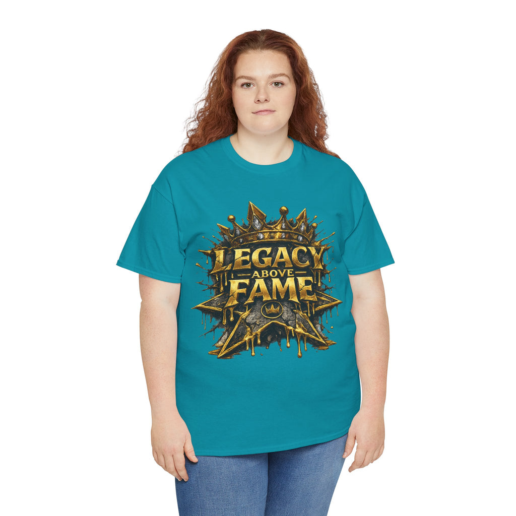 Adult Legacy Above Fame Graphic T-Shirt (Gold Drip) - Zealous For All