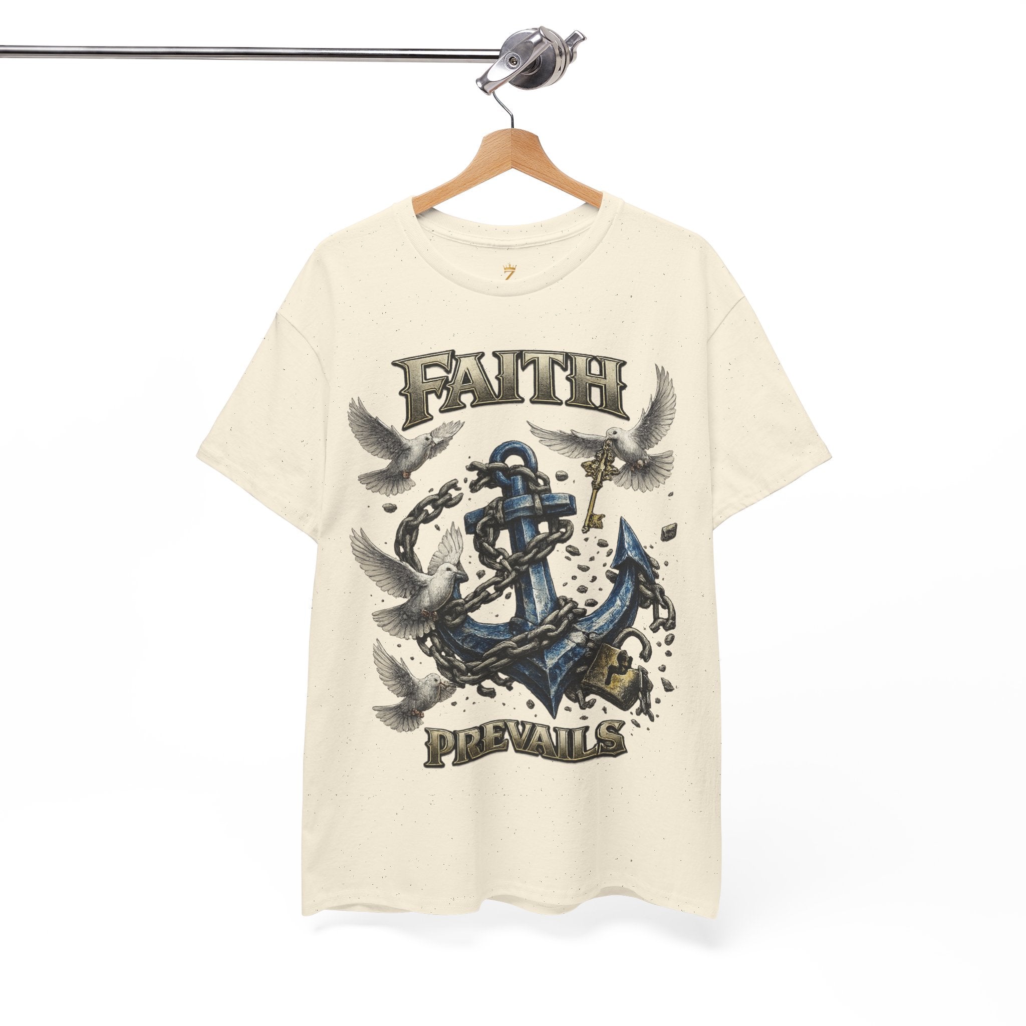 Adult Faith Prevails T‑Shirt (Blue Anchor) Printify