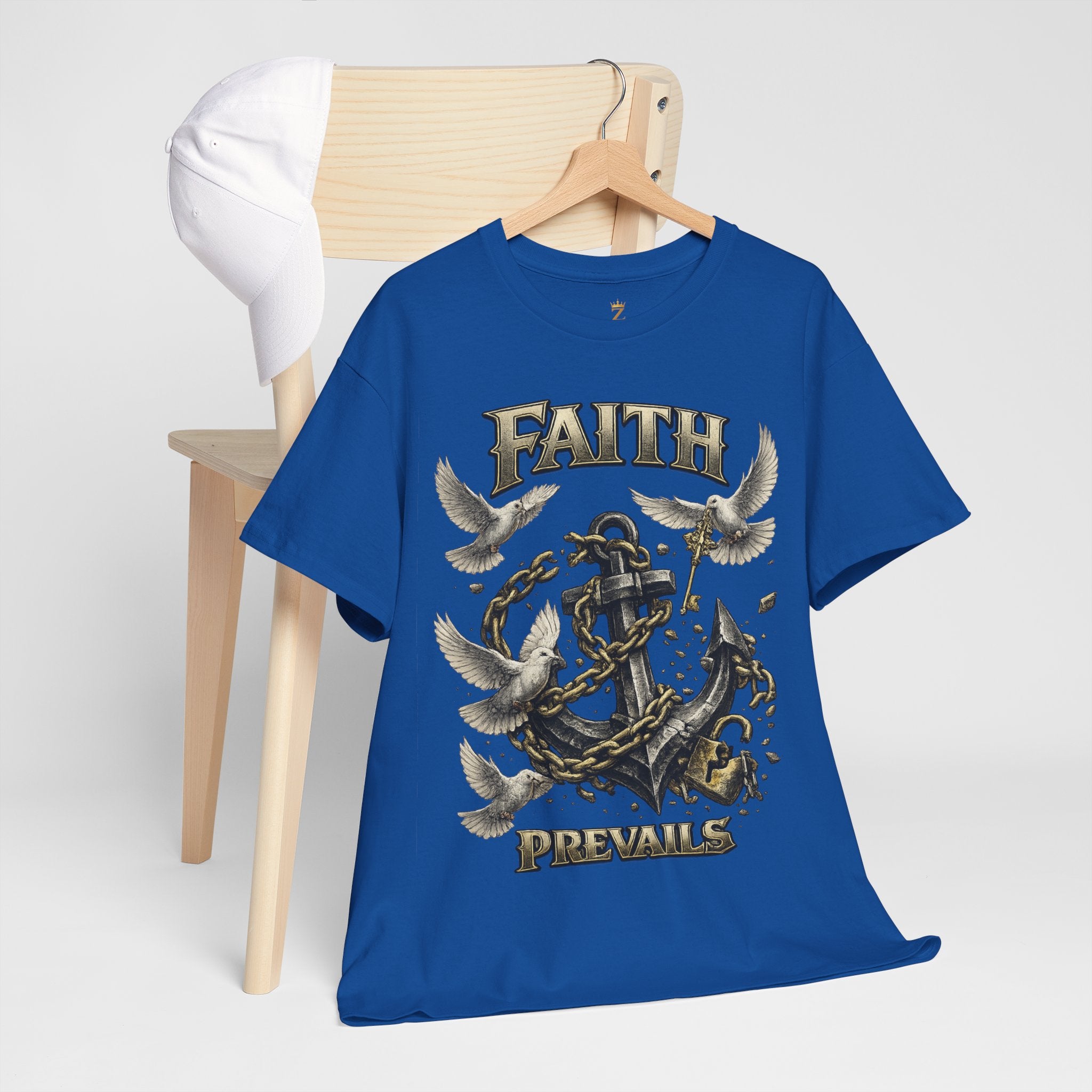 Adult Faith Prevails T‑Shirt (Black Anchor) Printify