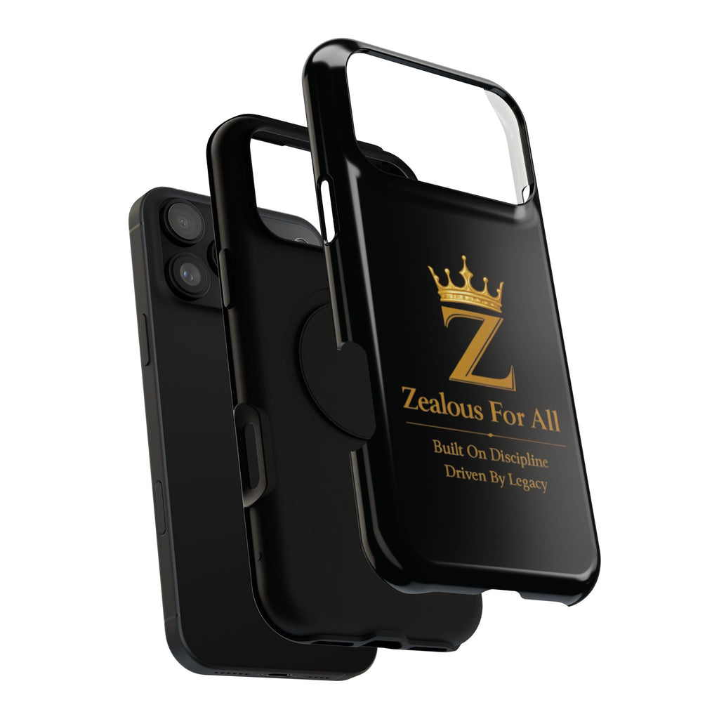Phone Case — "Zealous For All" Gold Crown Impact-Resistant Case Printify