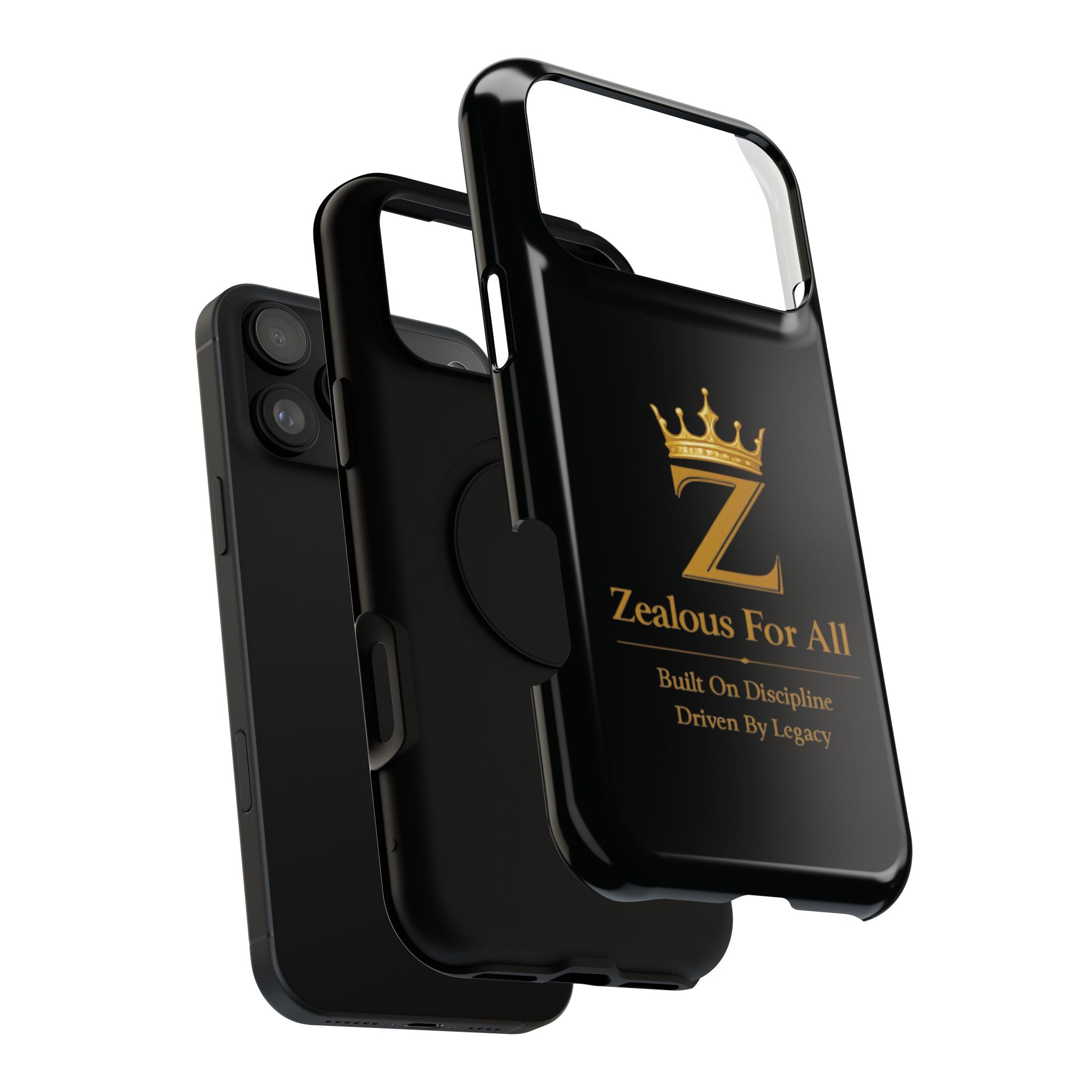 Phone Case — "Zealous For All" Gold Crown Impact-Resistant Case Printify