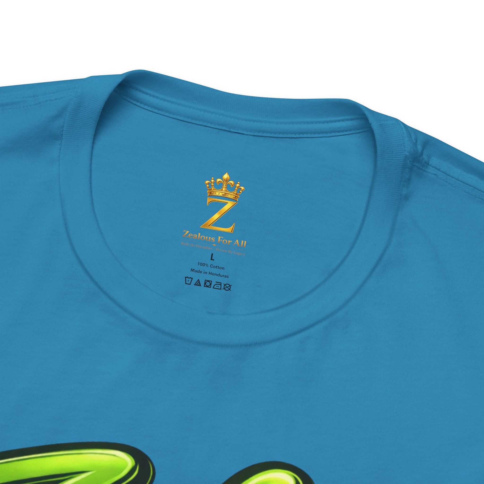 Zealous For All Graphic T-Shirt (Lime Green Logo) Printify