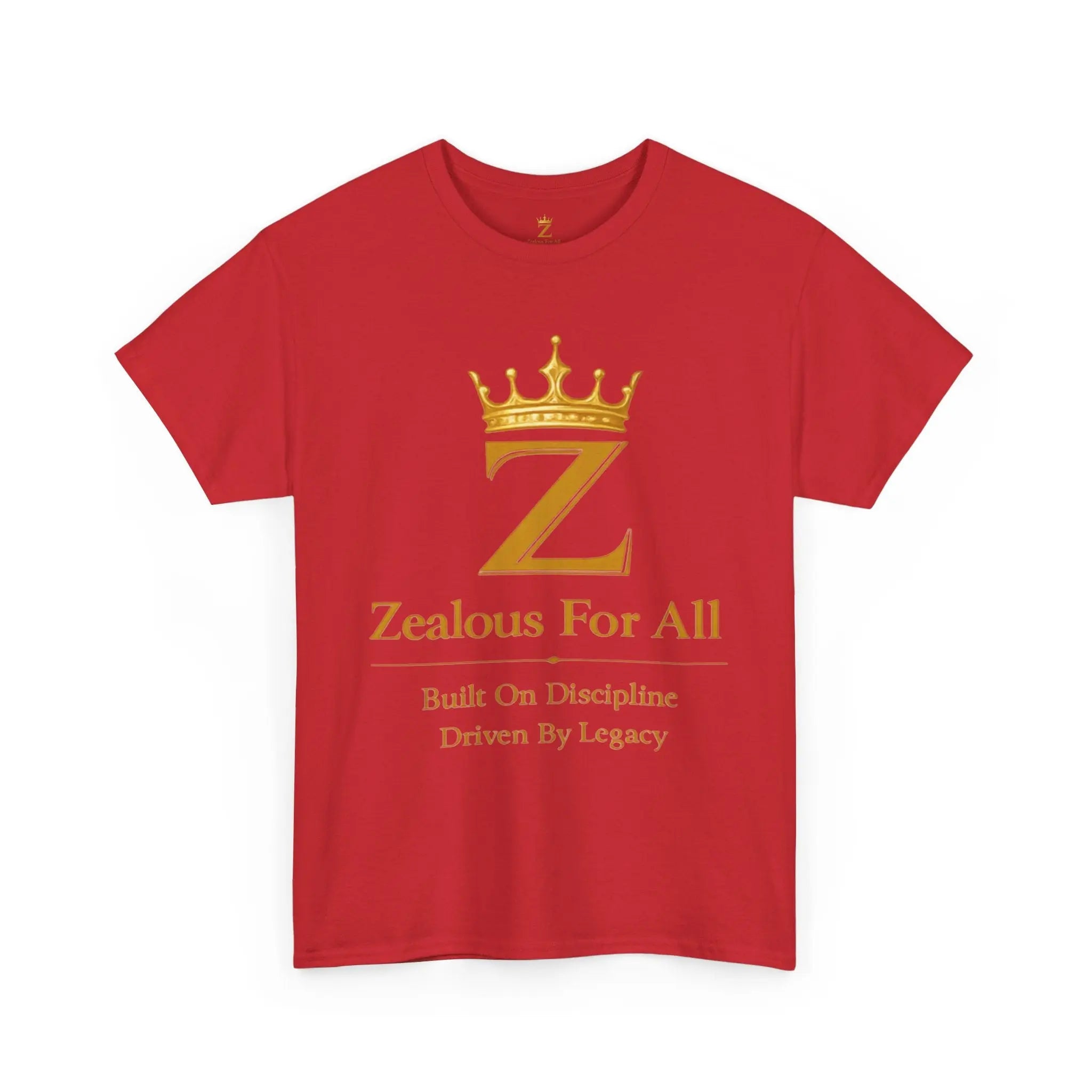 Unisex Zealous For All T-Shirt (Gold Logo (with Back logo) T-shirt) Printify