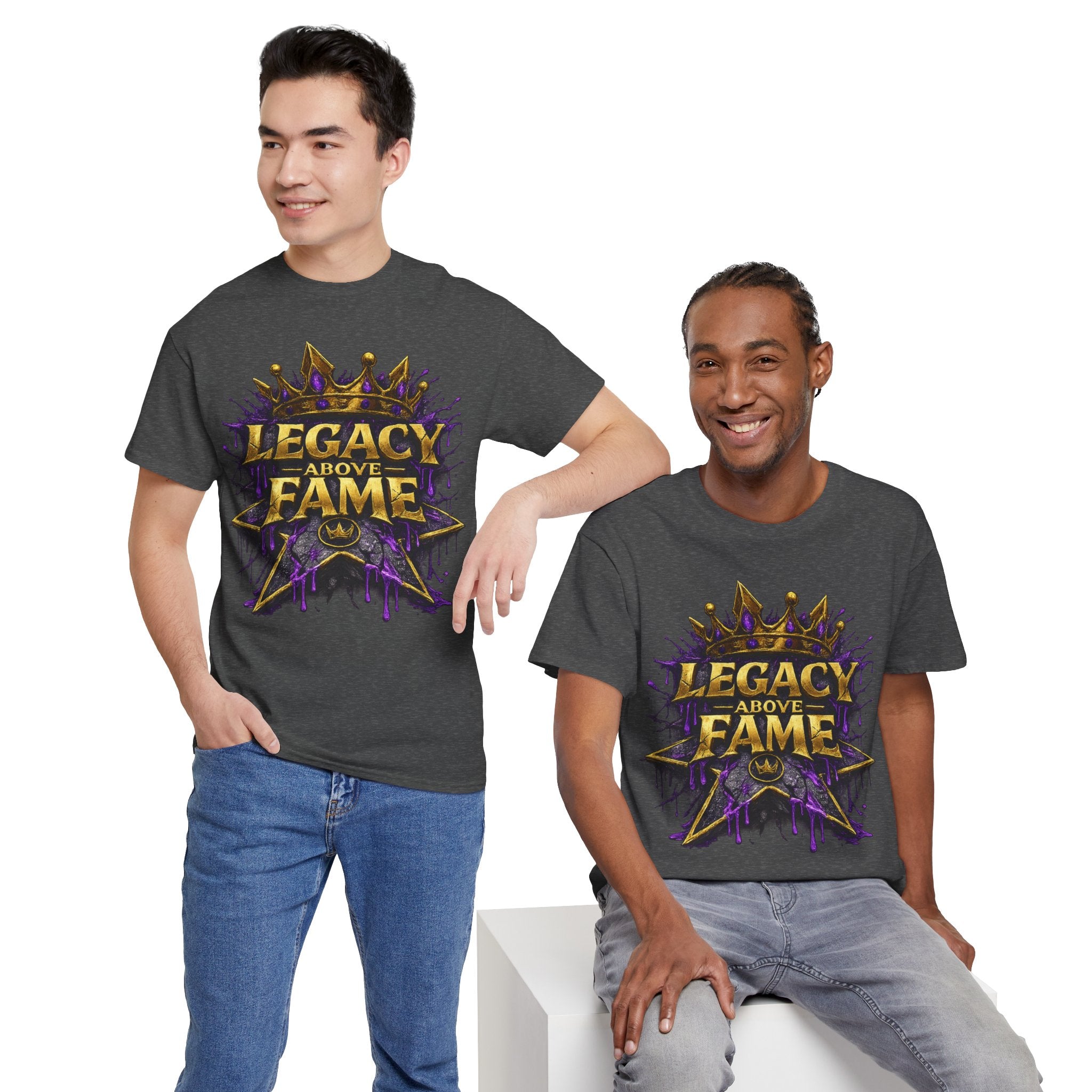 Adult Legacy Above Fame Graphic T-Shirt (Purple Drip) - Zealous For All