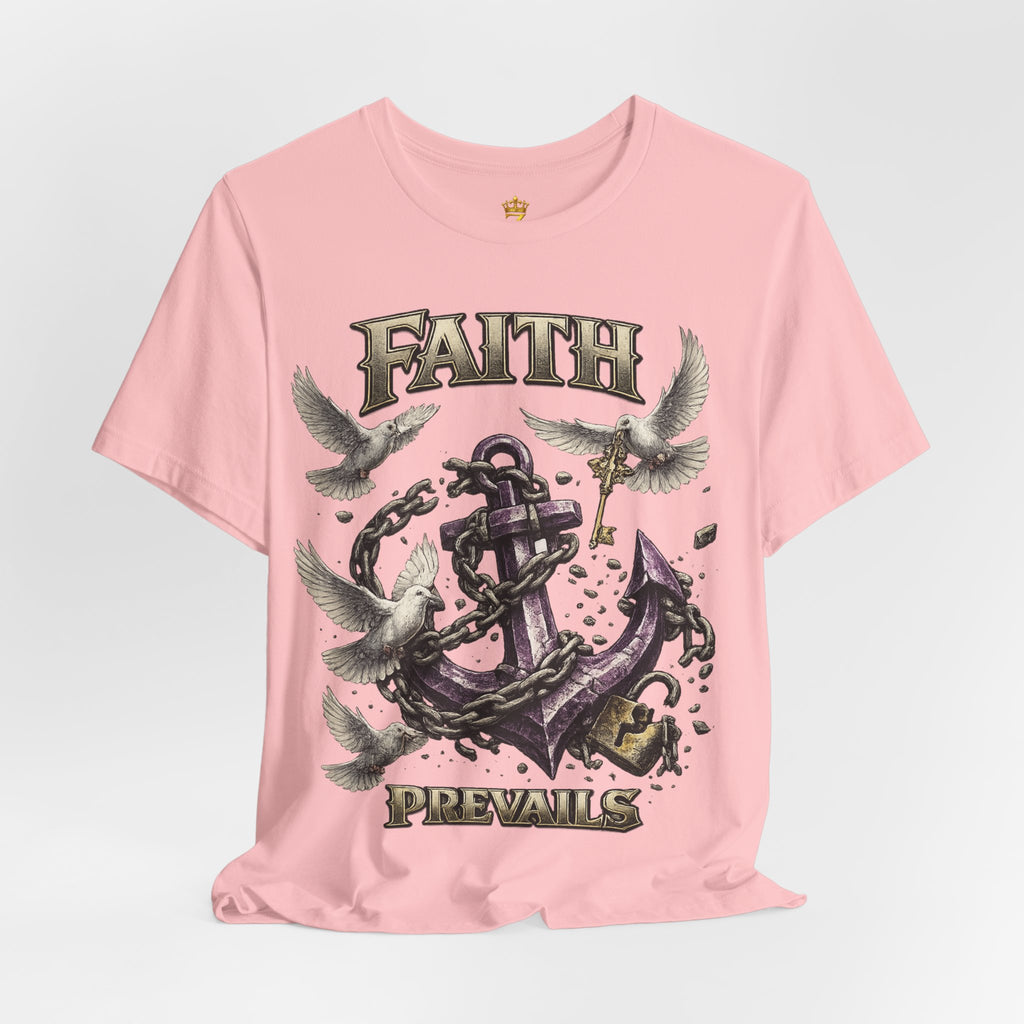 Faith Prevails T‑Shirt (Purple Anchor) Printify