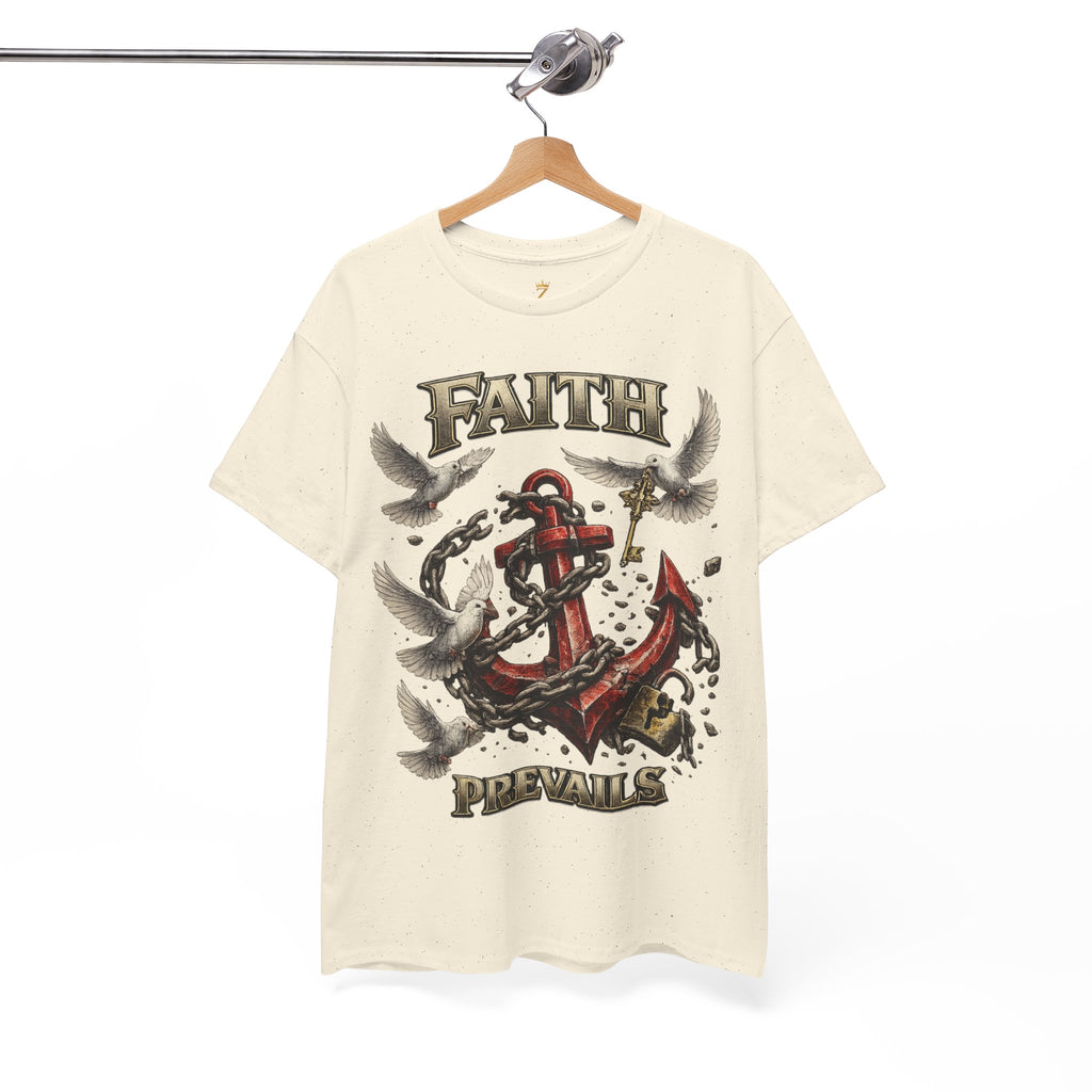Adult Faith Prevails T‑Shirt (Red Anchor) Printify