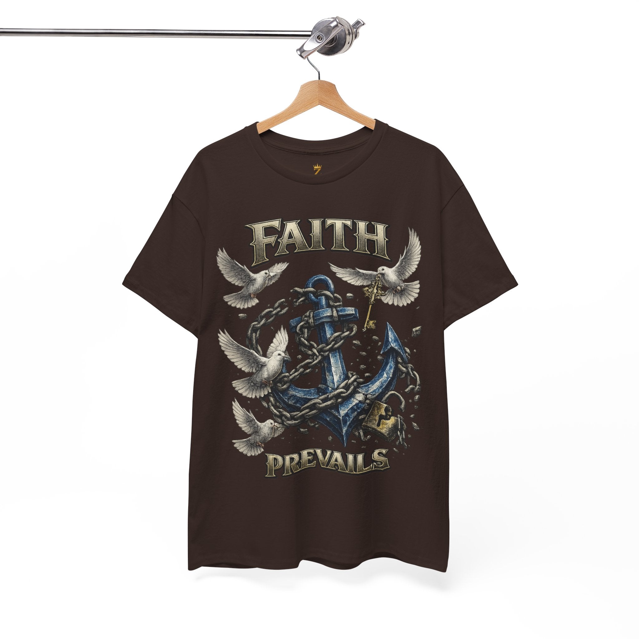 Adult Faith Prevails T‑Shirt (Blue Anchor) Printify