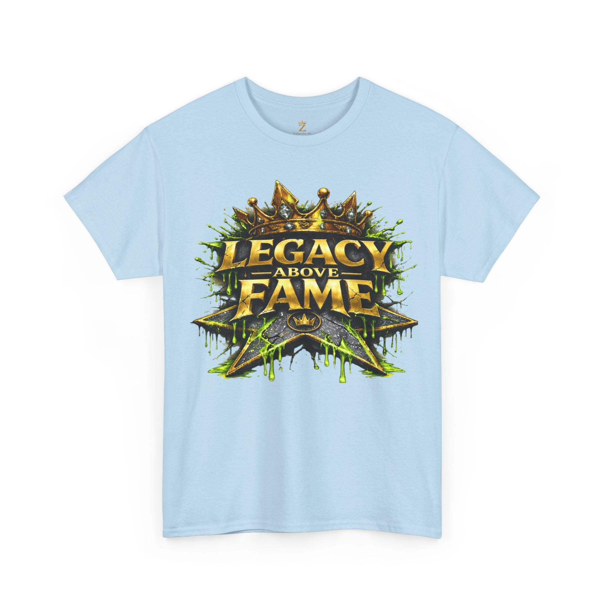 Adult Legacy Above Fame Graphic T-Shirt (Lime Green Drip) - Zealous For All
