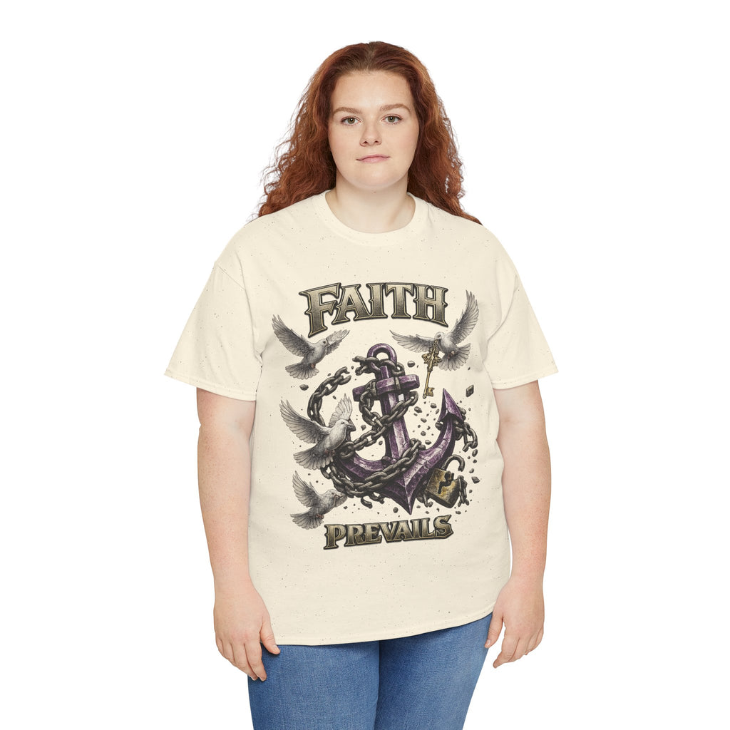Adult Faith Prevails T‑Shirt (Purple Anchor) Printify