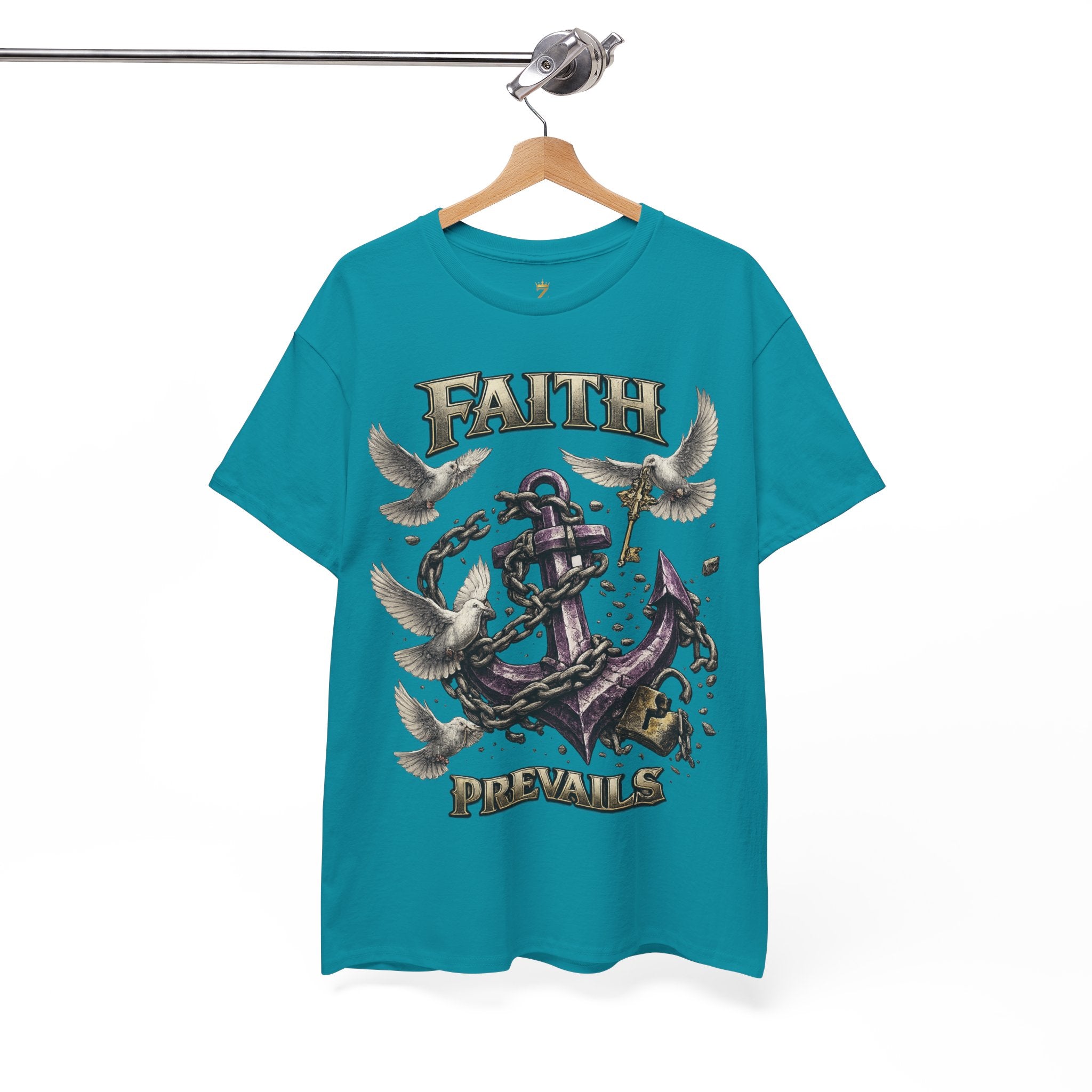 Adult Faith Prevails T‑Shirt (Purple Anchor) Printify
