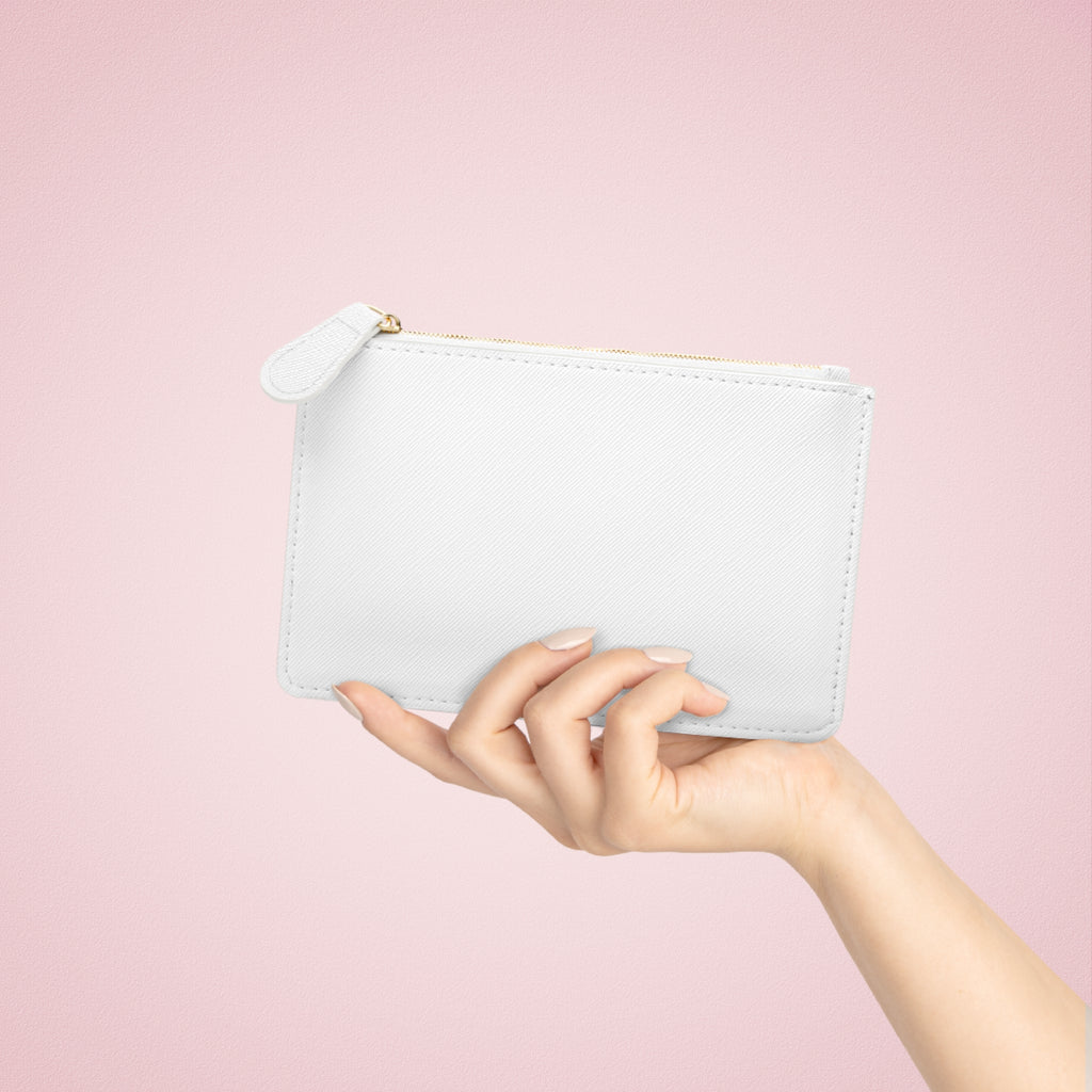 ZFA Clutch Bag — 'Zealous For All' Gold Crown Logo Leather Wristlet Printify