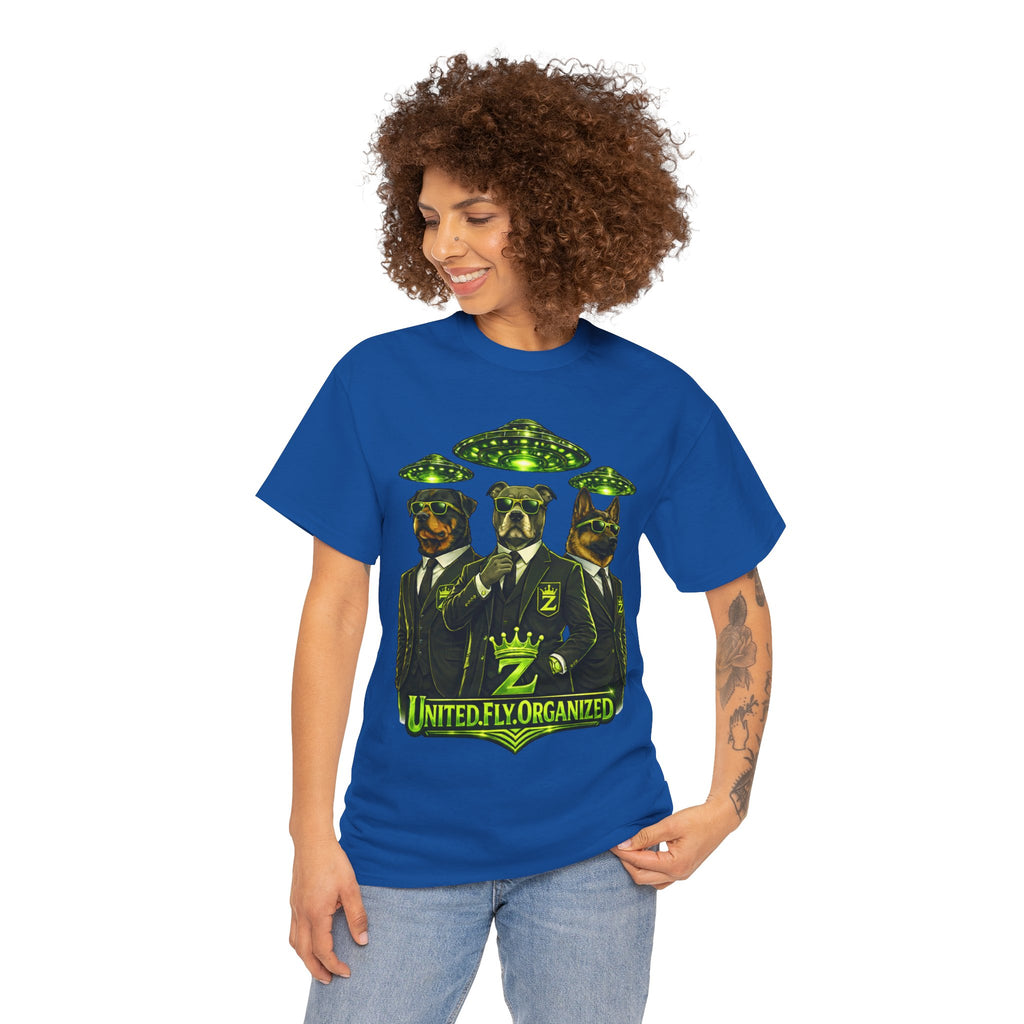 Adult "United. Fly. Organized." Graphic Tee (Lime Green) Printify