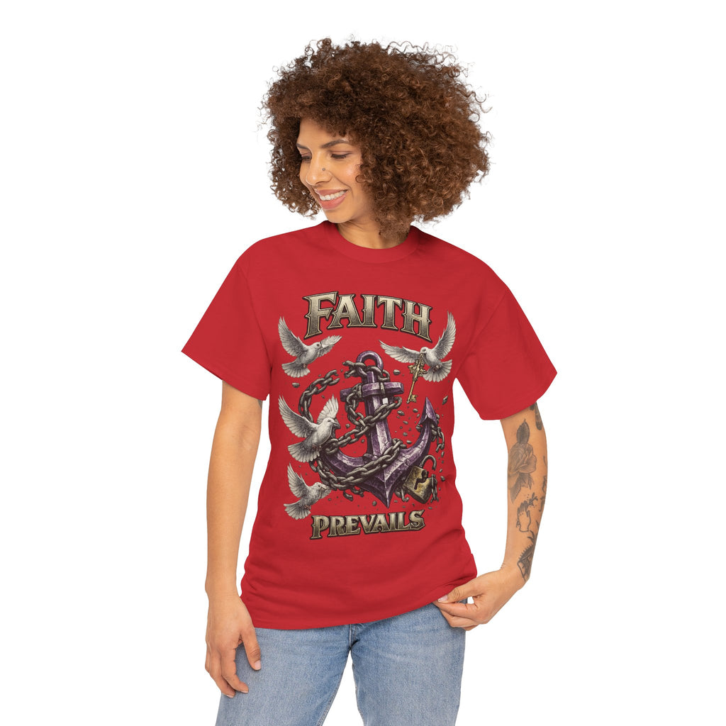 Adult Faith Prevails T‑Shirt (Purple Anchor) Printify