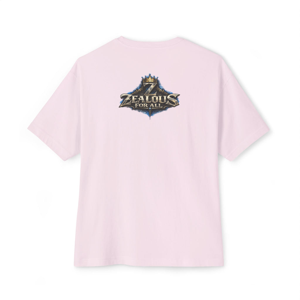 Adult *Oversized* Discipline Over Emotions Graphic T-Shirt (Blue Heart) - Zealous For All