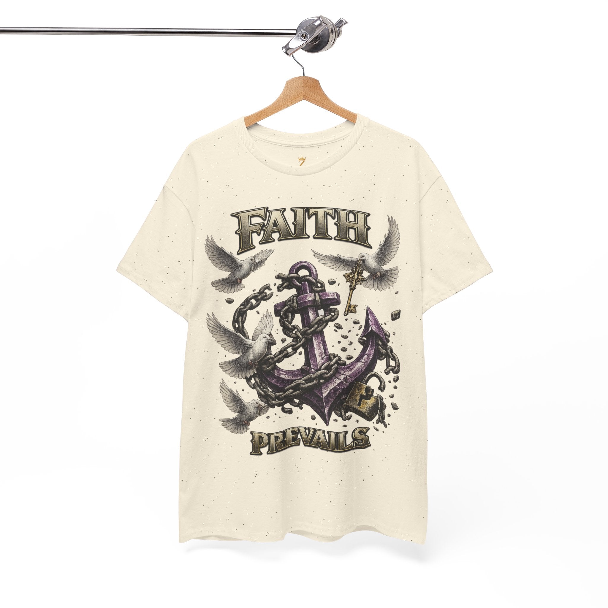 Adult Faith Prevails T‑Shirt (Purple Anchor) Printify