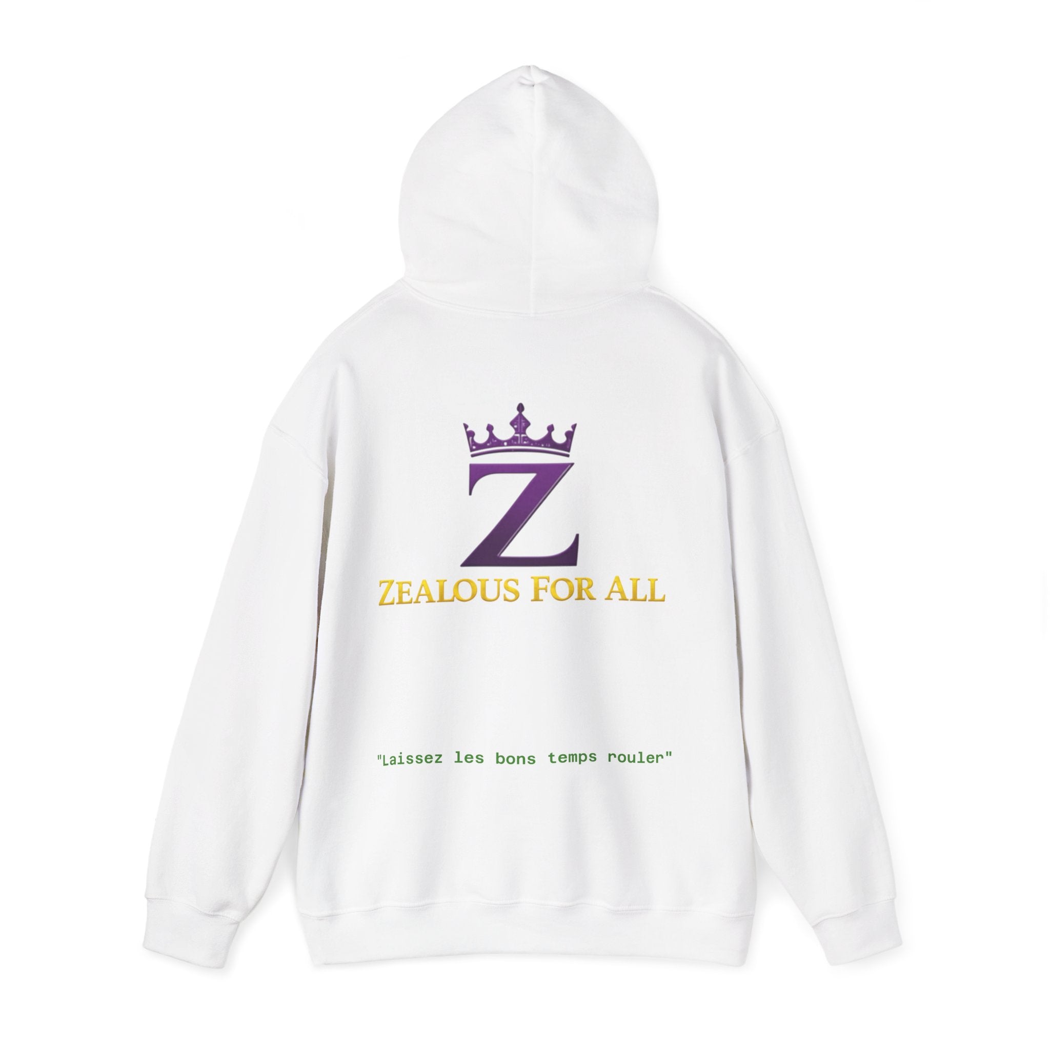 Adult "Zealous For All" Mardi Gras Crown Hoodie — Fat Tuesday Edition - Zealous For All