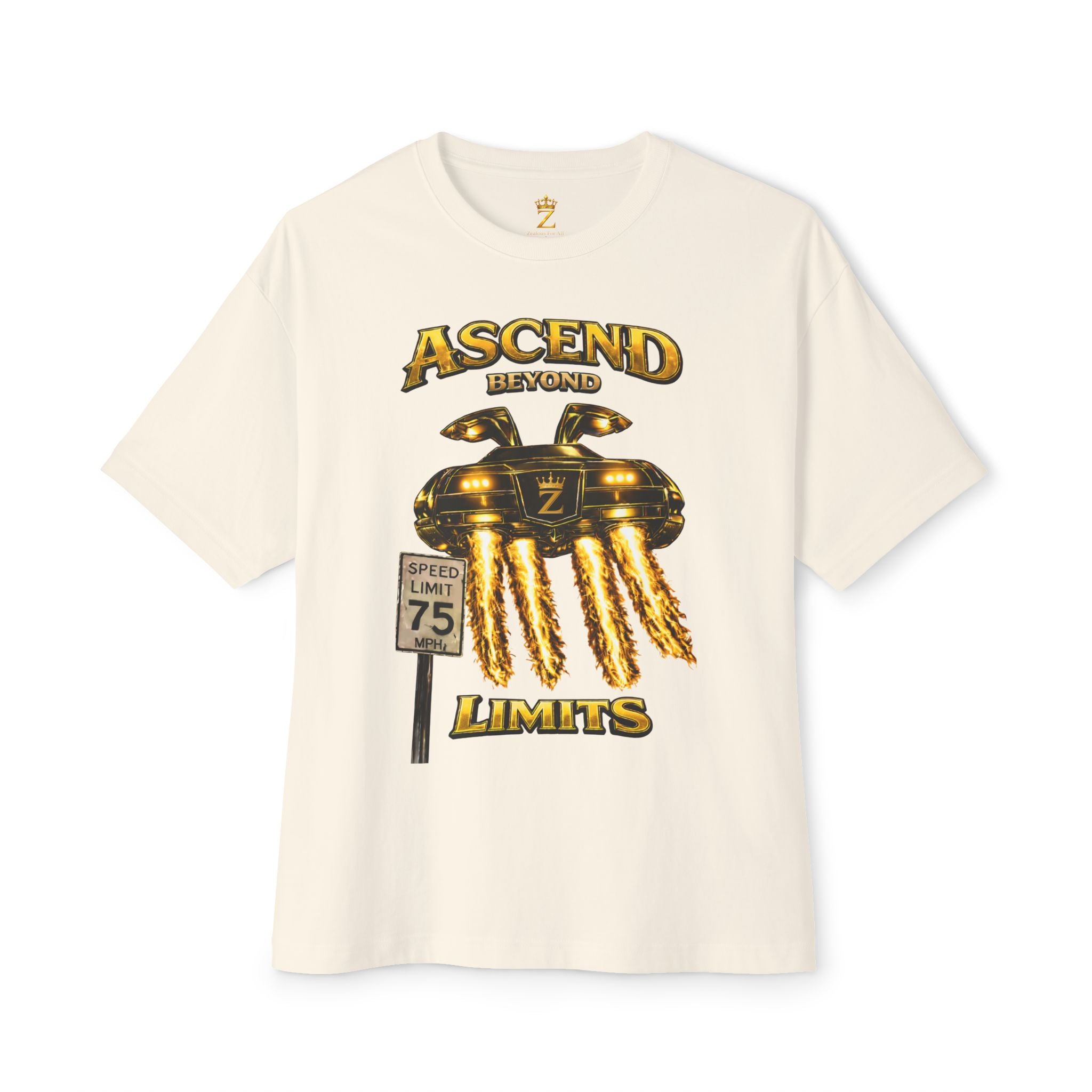 COMING SOON... Adult *Oversized* Ascend Beyond Limits Graphic Tee (Gold) Printify