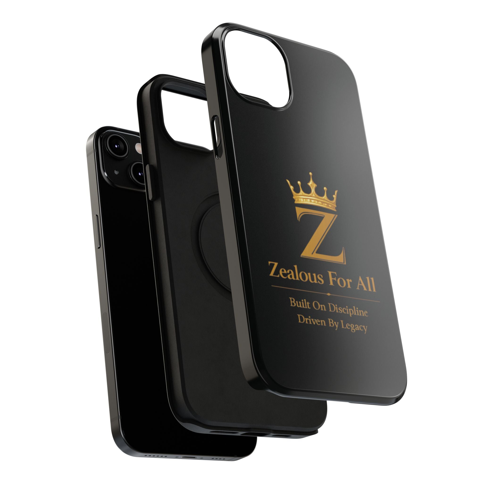 Phone Case — "Zealous For All" Gold Crown Impact-Resistant Case Printify
